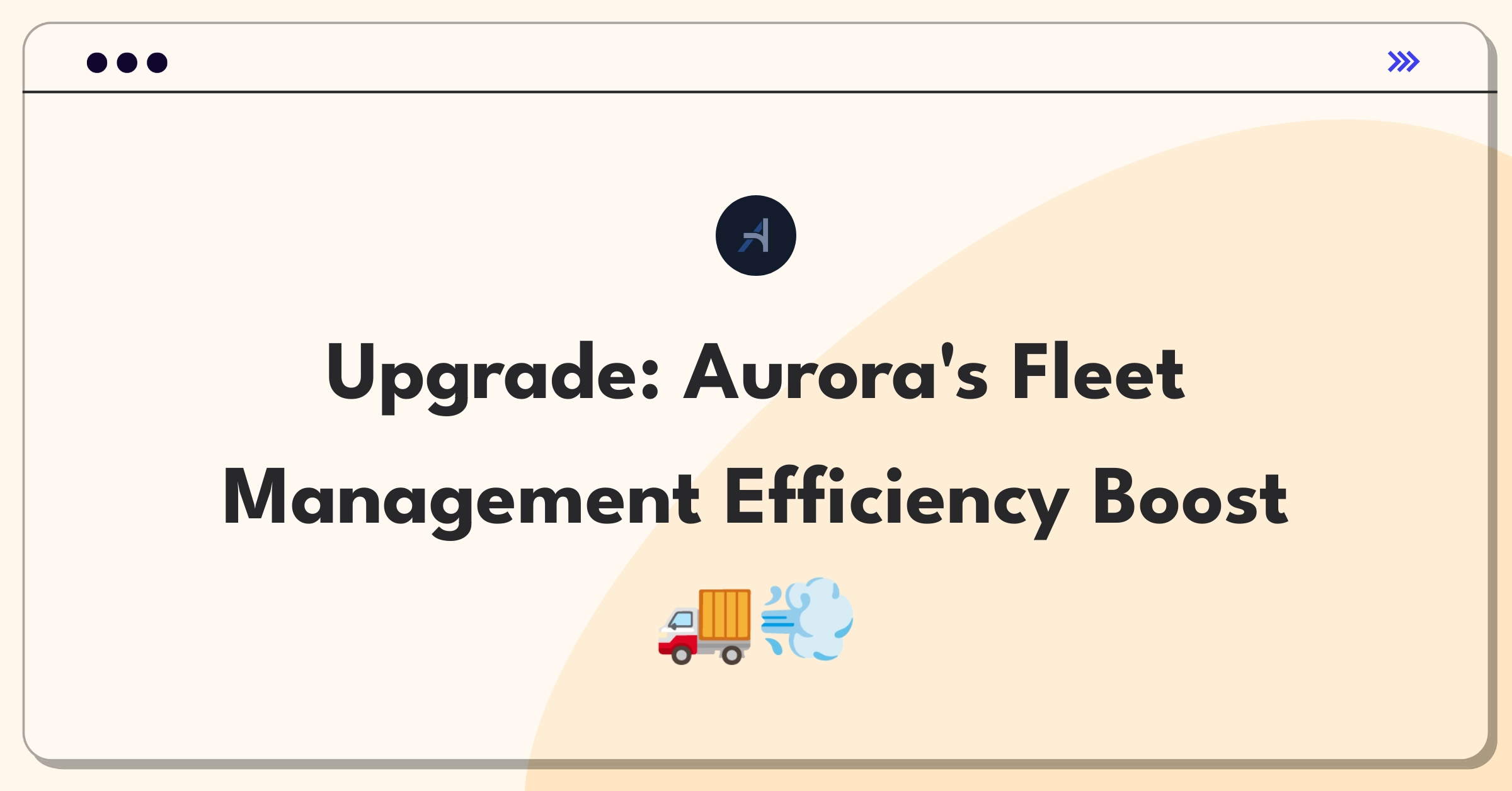 Product Management Improvement Question: Innovative features for Aurora's fleet management software efficiency