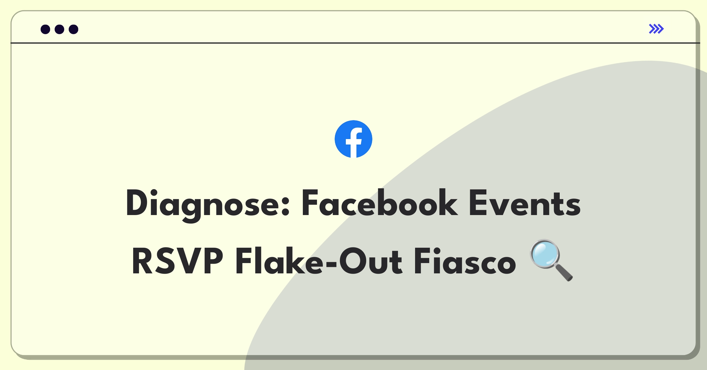 Product Management Root Cause Analysis Question: Facebook Events RSVP no-show problem diagram