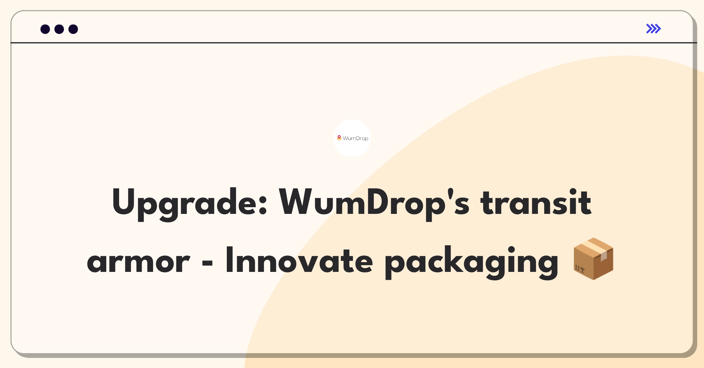 Product Management Improvement Question: Innovative packaging solutions for WumDrop's last-mile delivery safety