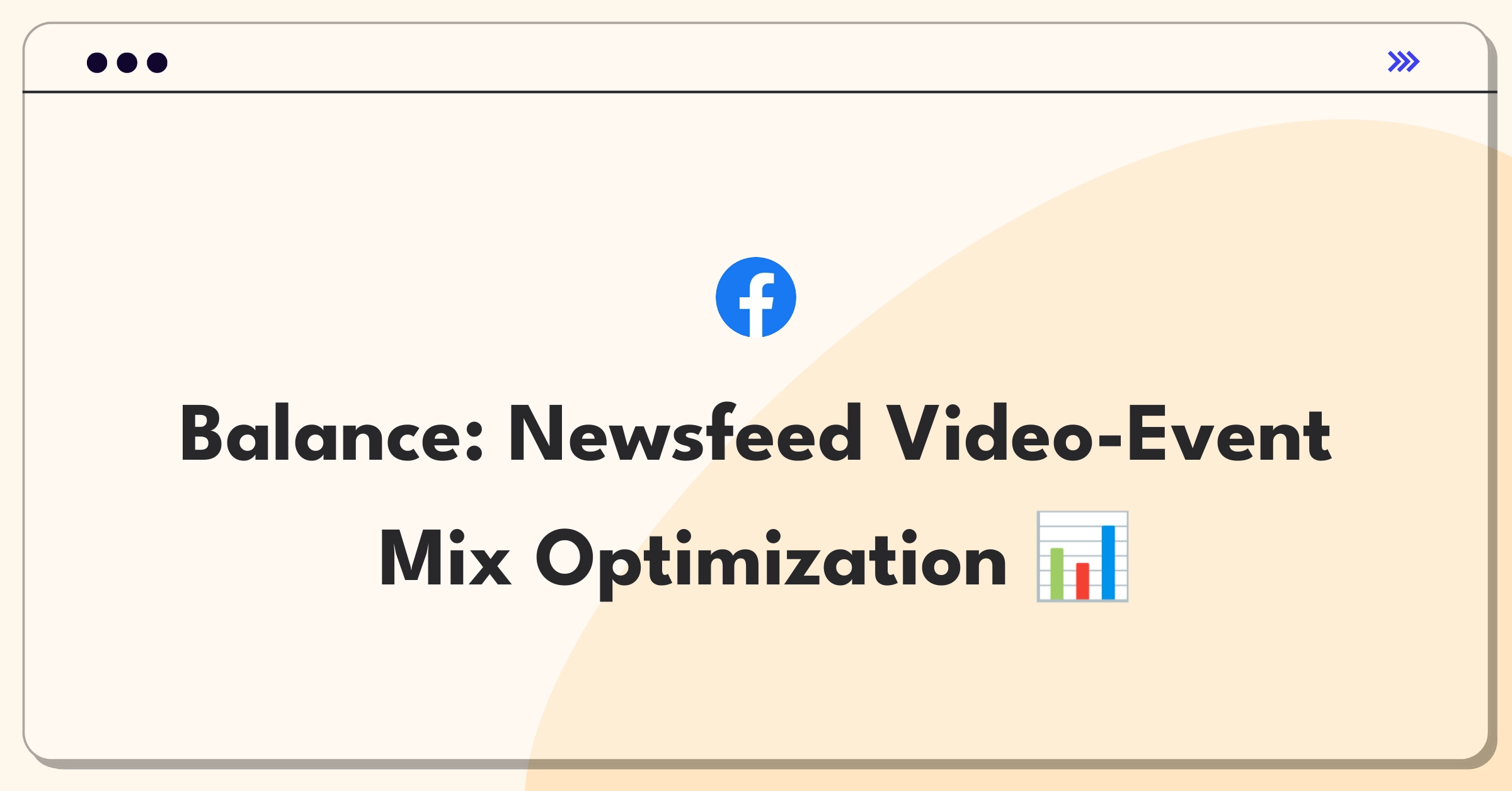 Product Management Trade-off Question: Balancing video and event content in a social media newsfeed