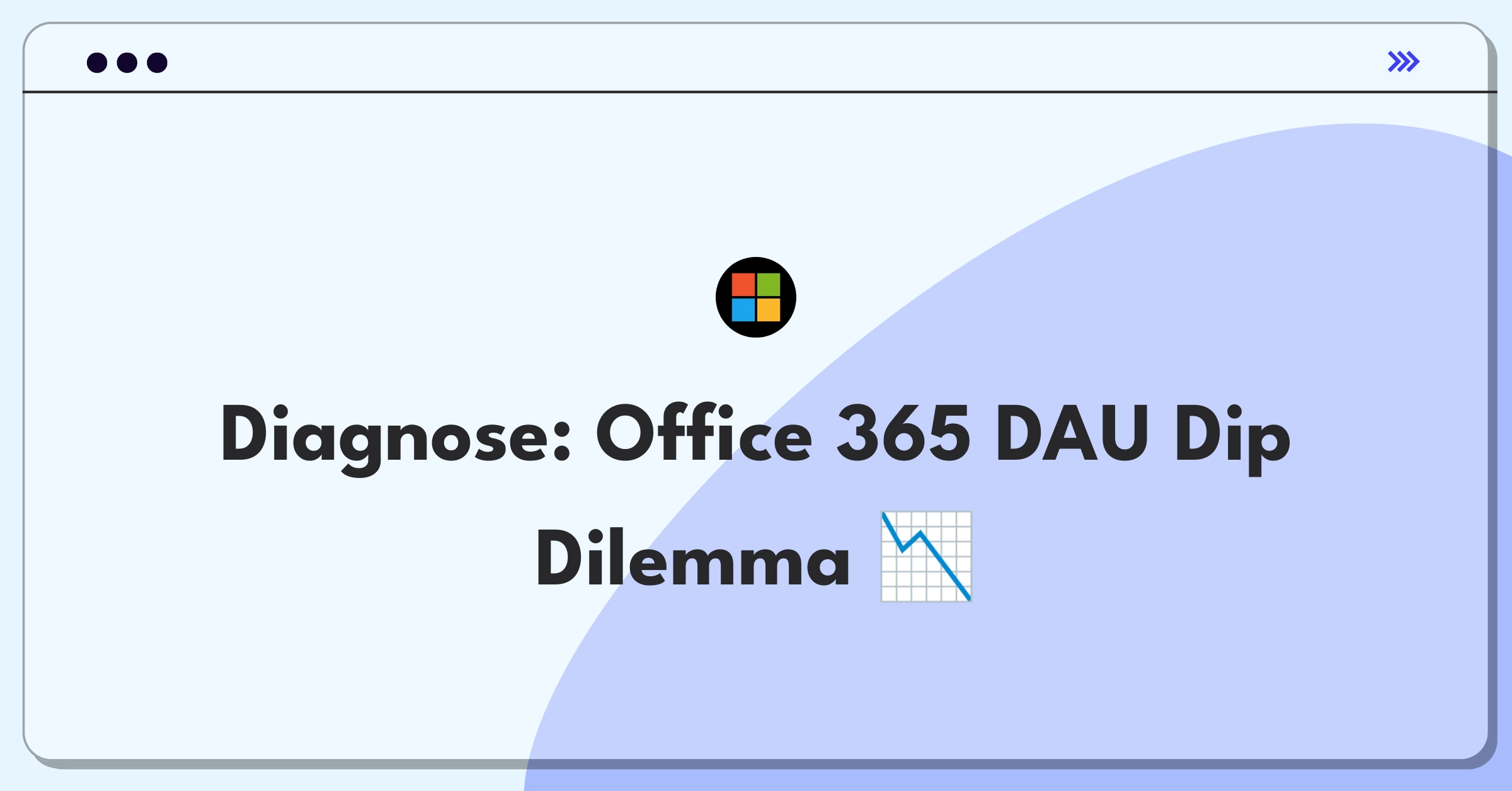 Product Management Root Cause Analysis Question: Investigating Office 365 daily active user decrease