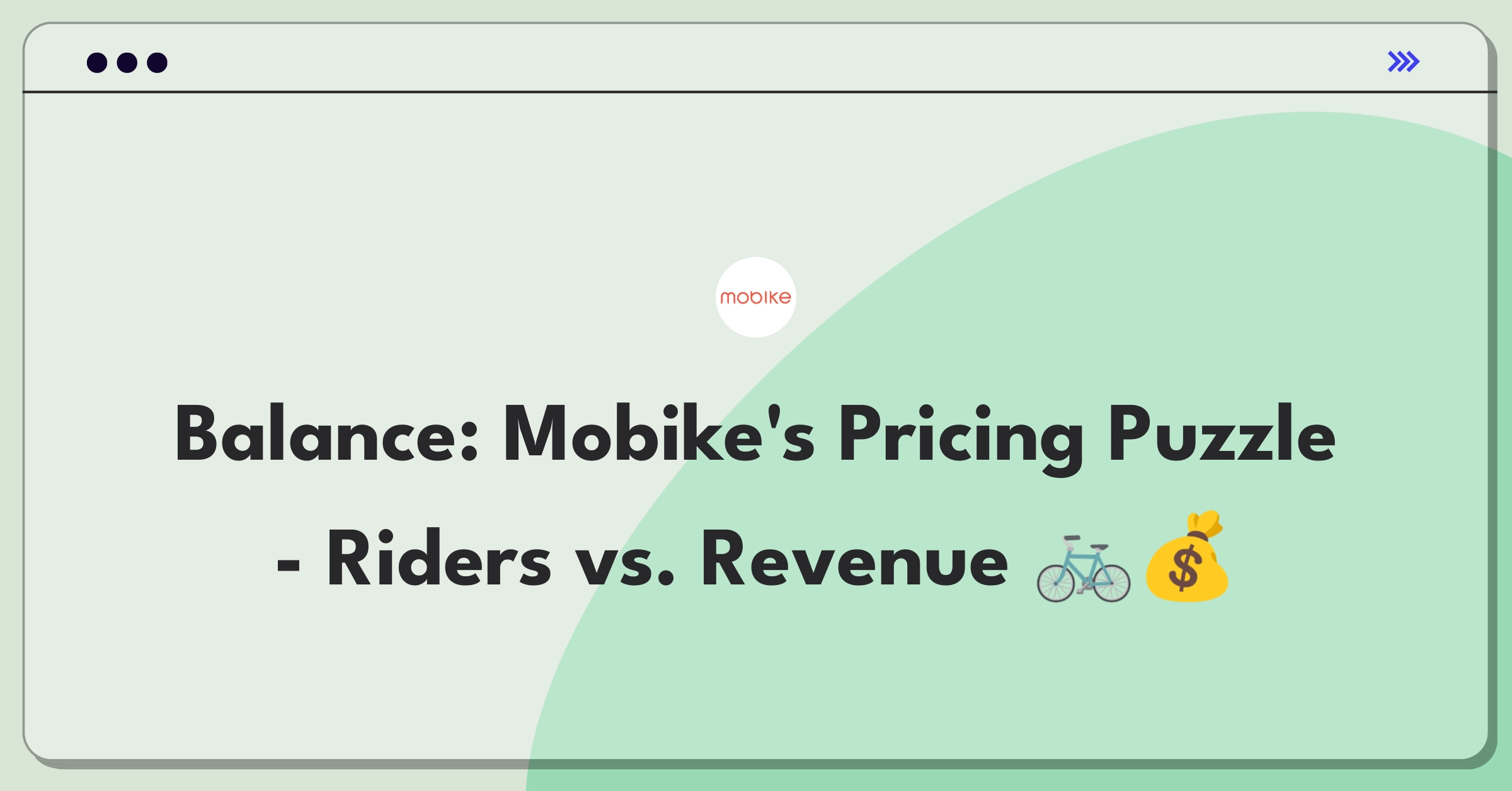 Product Management Trade-off Question: Balancing Mobike's pricing strategy for increased ridership or profitability