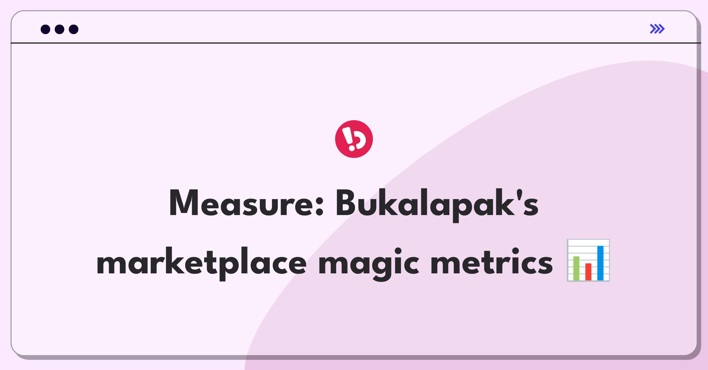 Product Management Metrics Question: Defining success for Bukalapak's e-commerce marketplace platform