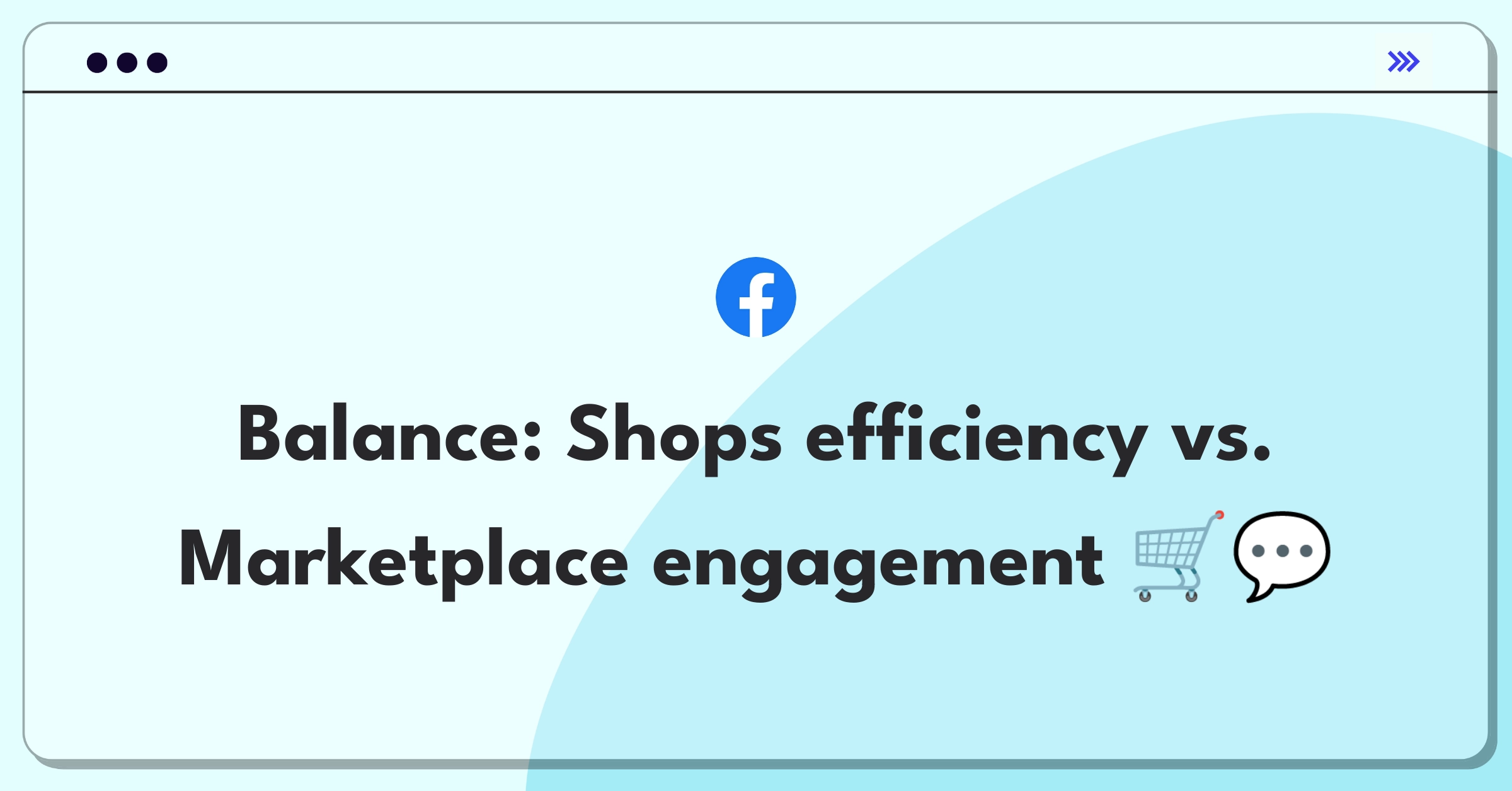 Product Management Trade-Off Question: Facebook Shops and Marketplace metrics analysis diagram