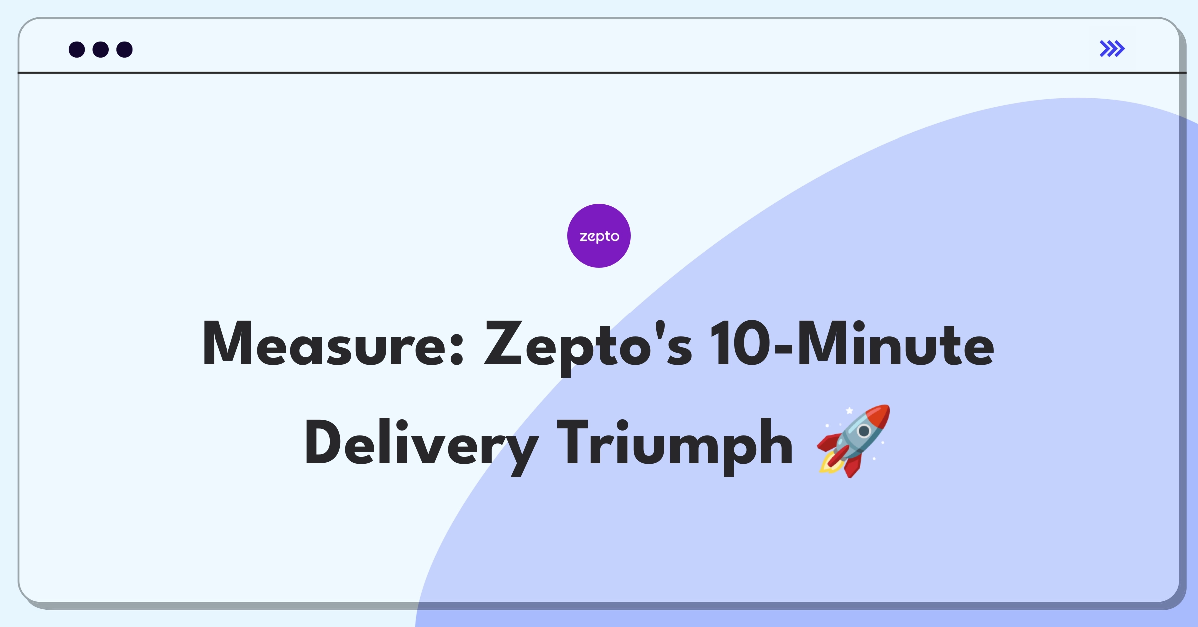 Product Management Success Metrics Question: Evaluating Zepto's ultra-fast grocery delivery performance