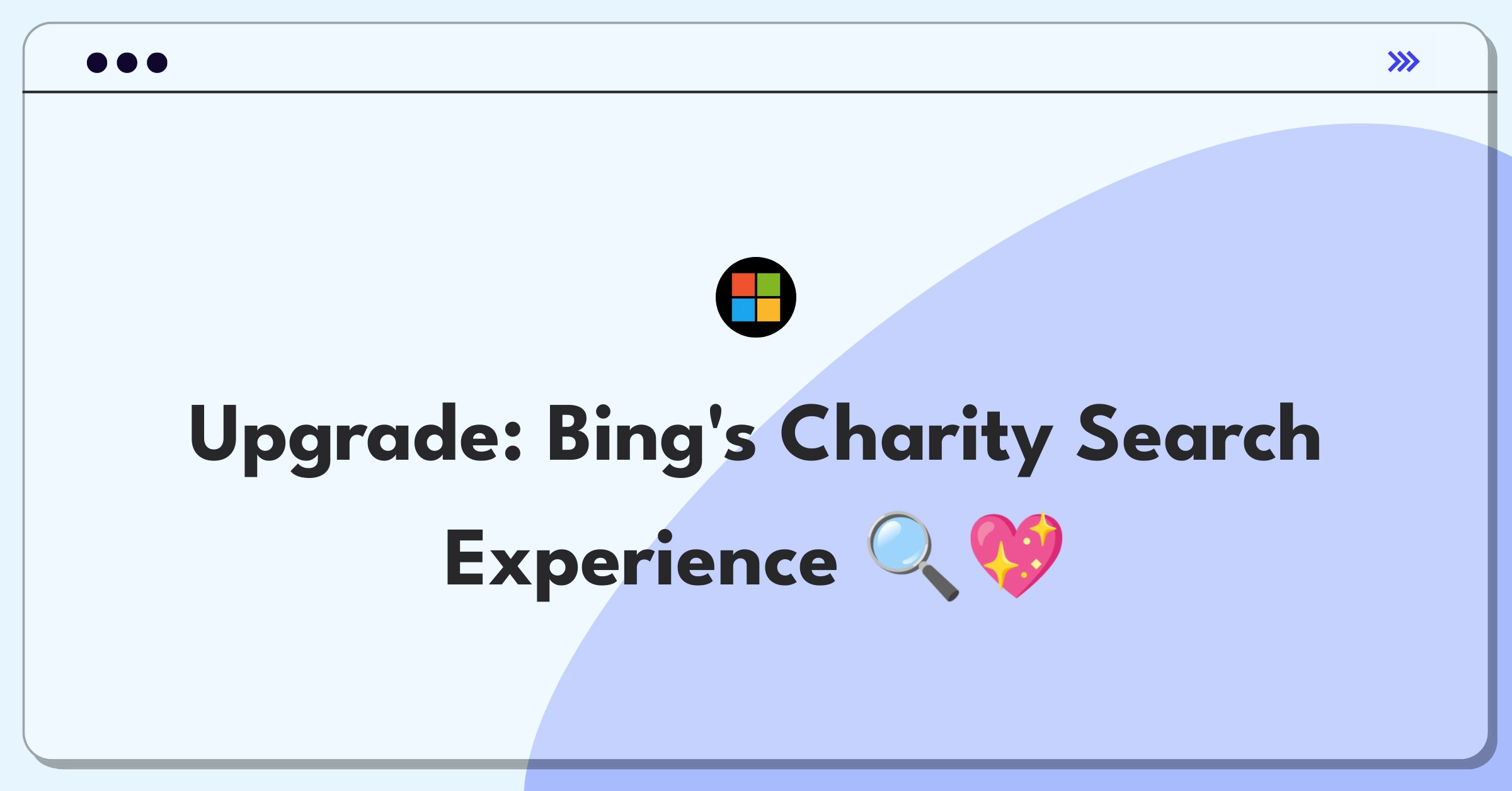 Product Management Strategy Question: Improving charity search functionality on Bing