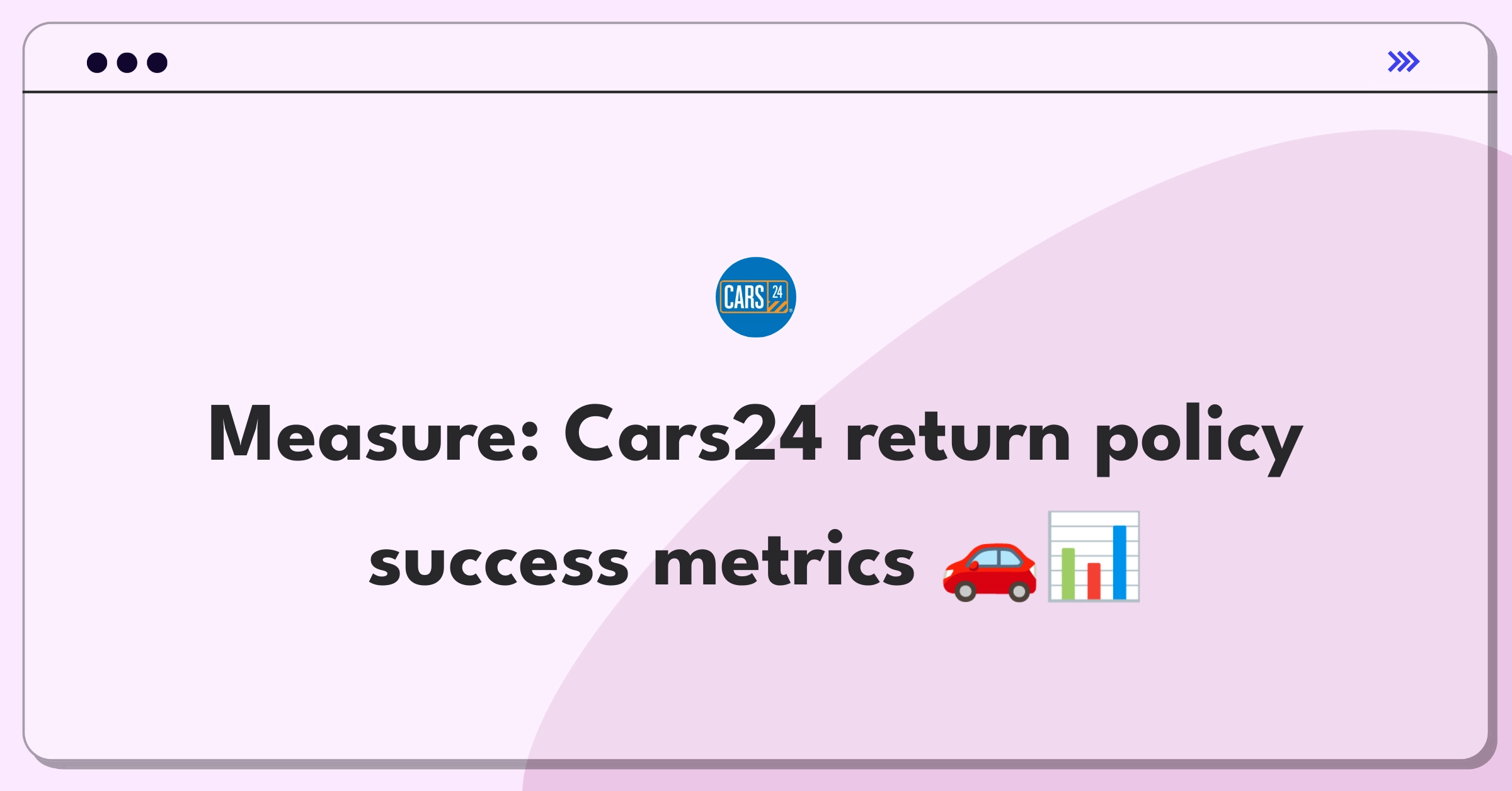 Product Management Metrics Question: Defining success for Cars24's 7-day return policy in used car sales