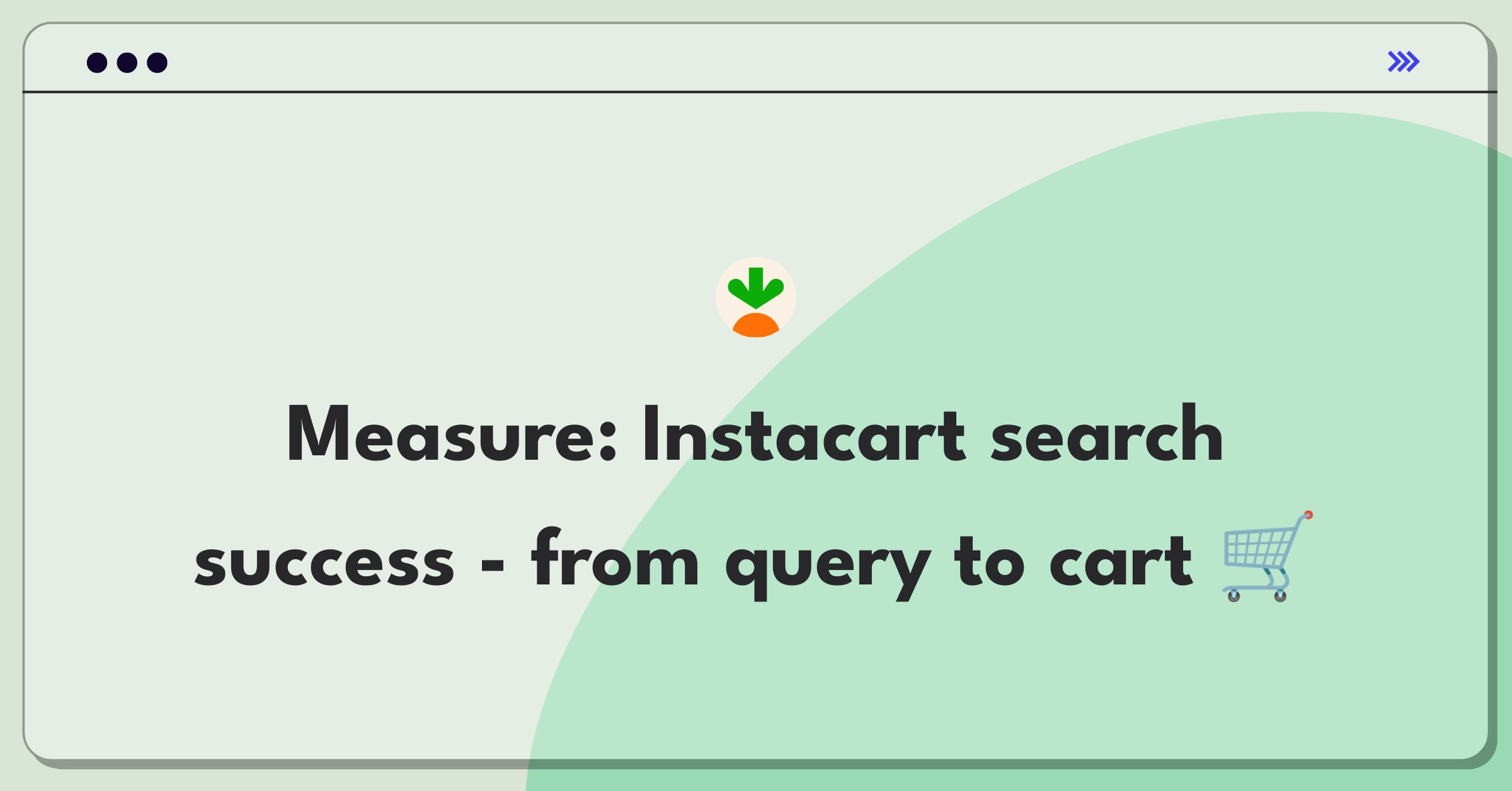 Product Management Analytics Question: Defining success metrics for Instacart's in-app product search functionality