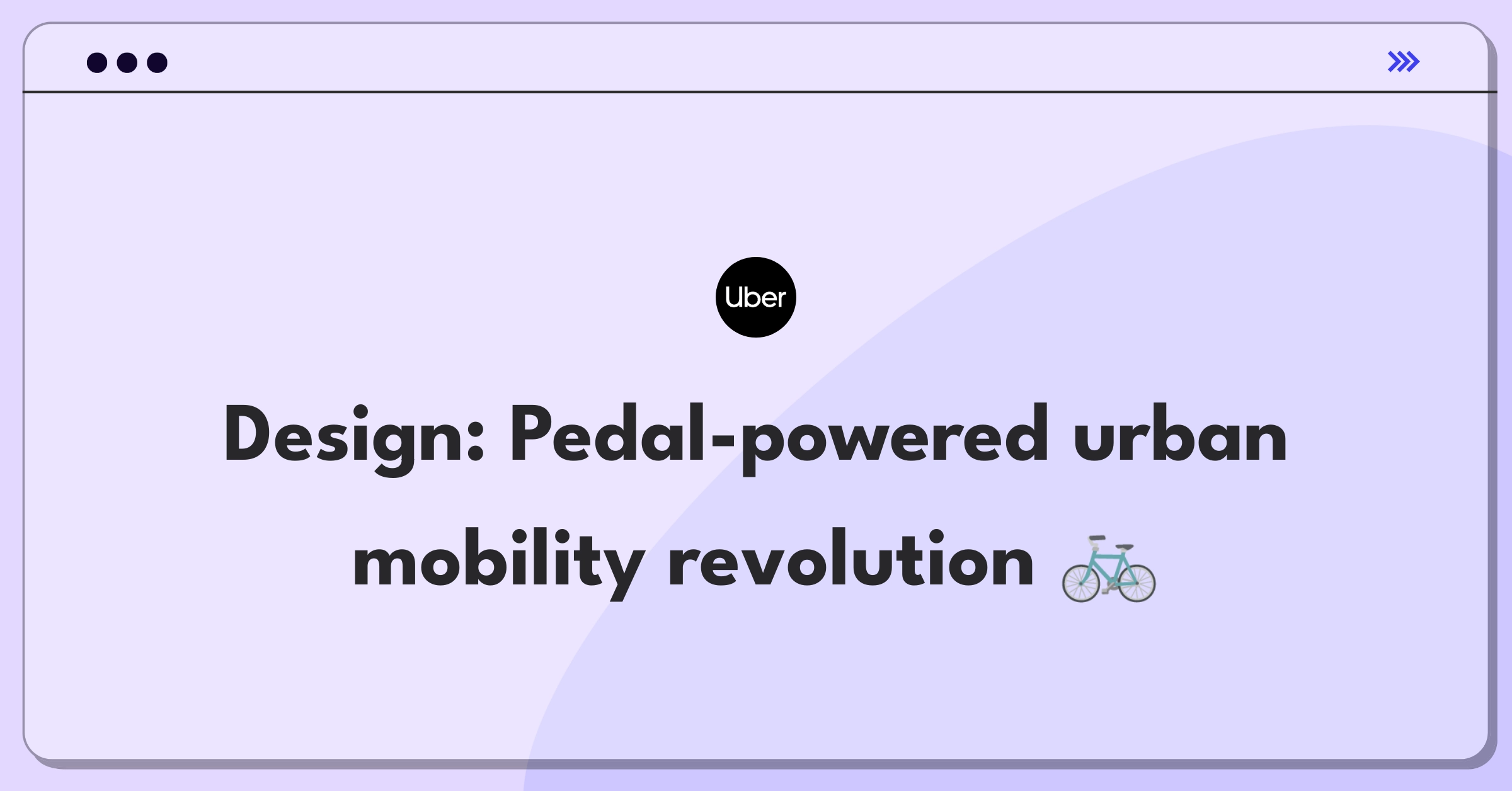 Product Management Design Question: Bicycle renting app concept with urban skyline and bike icons