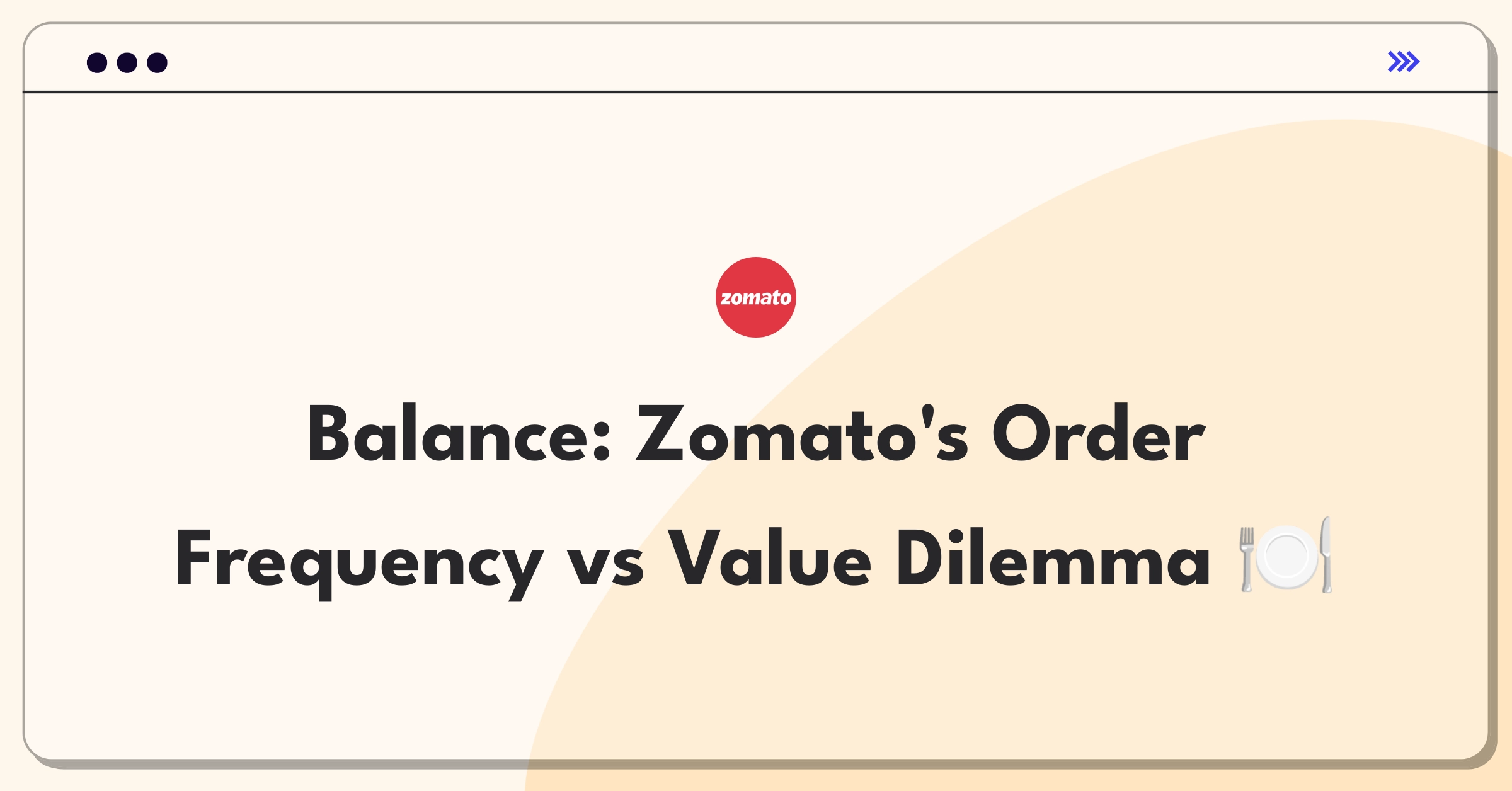 Product Management Trade-off Question: Zomato order frequency versus average order value strategic decision