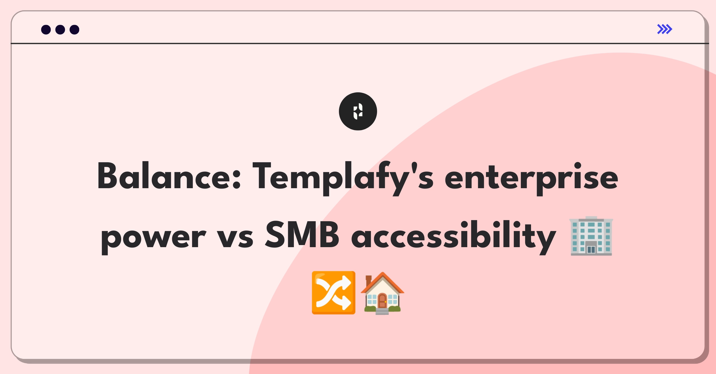 Product Management Trade-off Question: Enterprise features versus small business accessibility for Templafy's document management platform