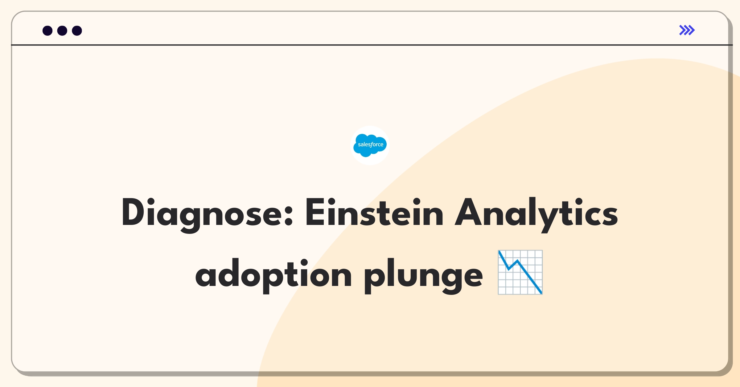 Product Management Root Cause Analysis Question: Investigating Salesforce Einstein Analytics adoption decline among enterprise customers