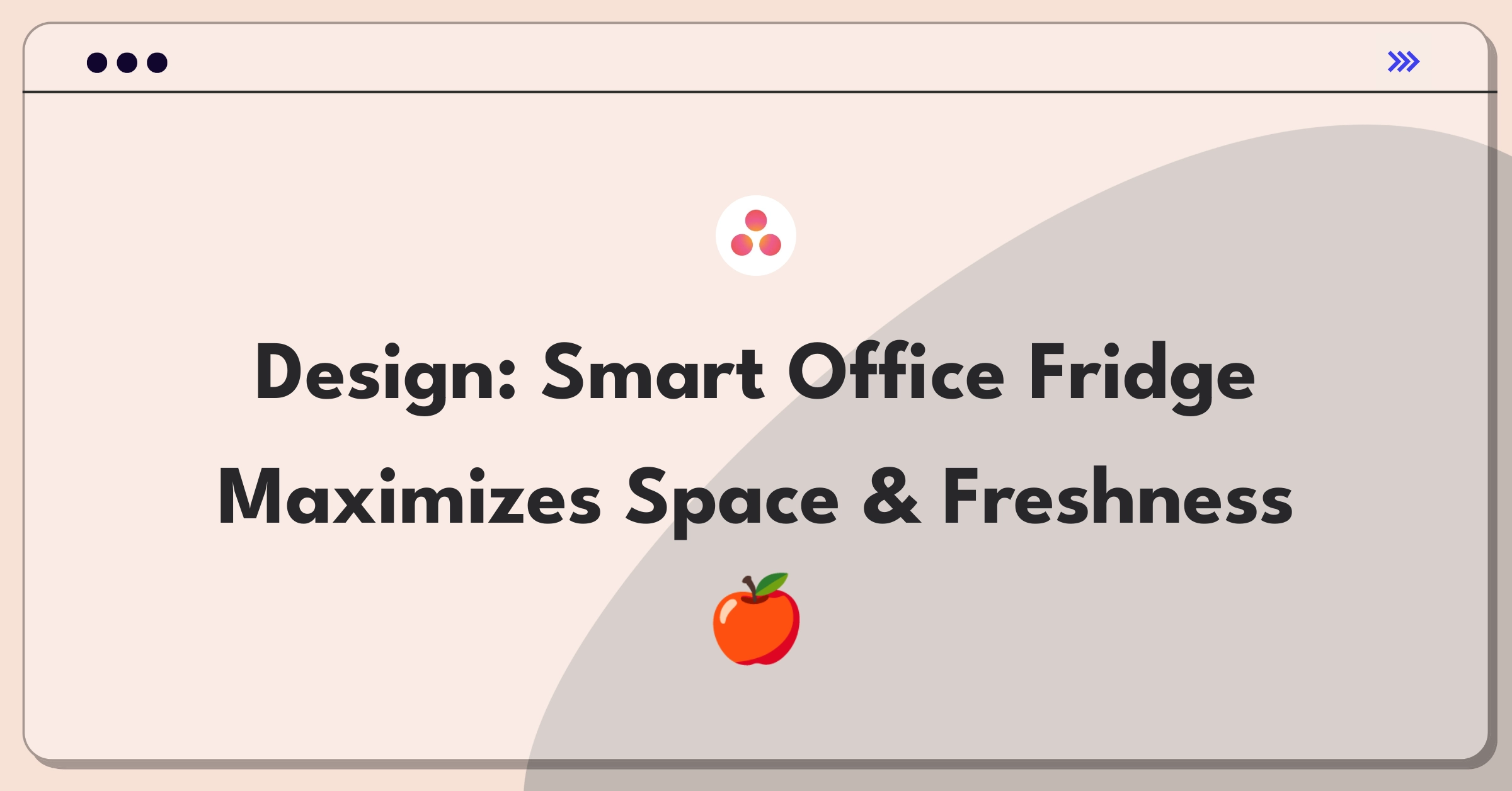 Product Management Design Question: Office fridge concept addressing space efficiency and food freshness challenges