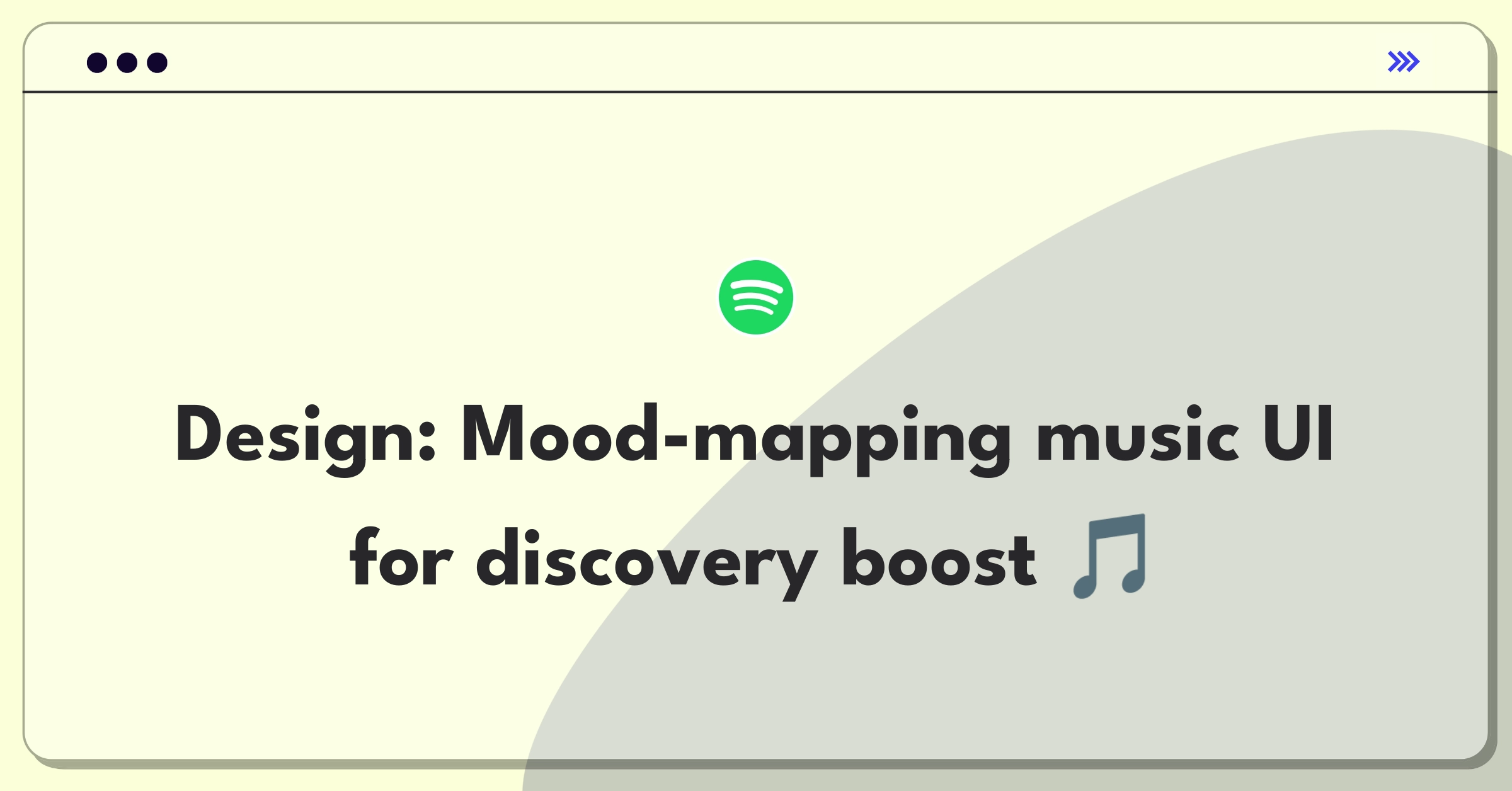 Product Management Design Question: Music app interface with emotional discovery map and artist deep dive features