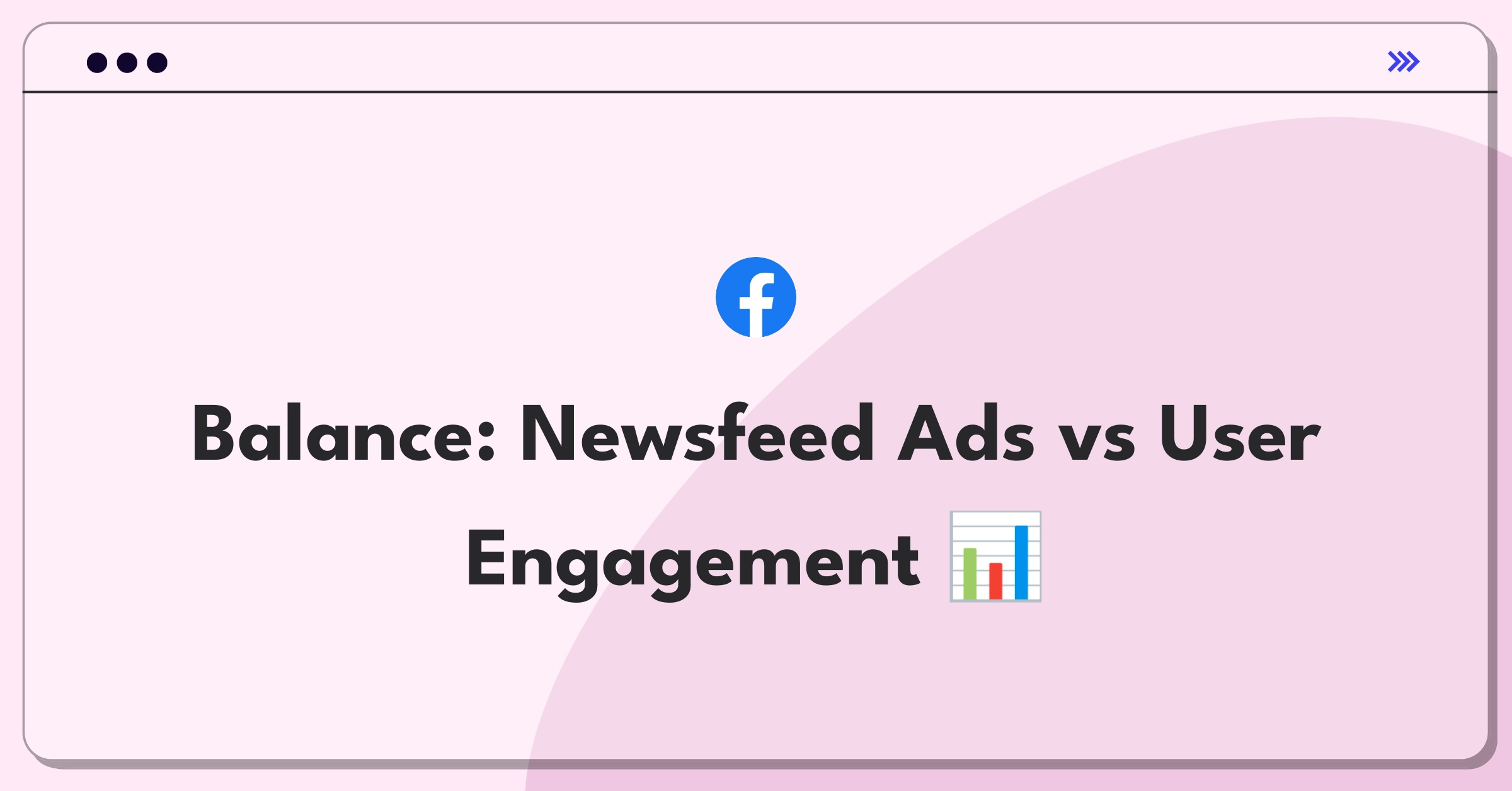 Product Management Trade-off Question: Facebook Newsfeed ad frequency optimization balancing revenue and user experience