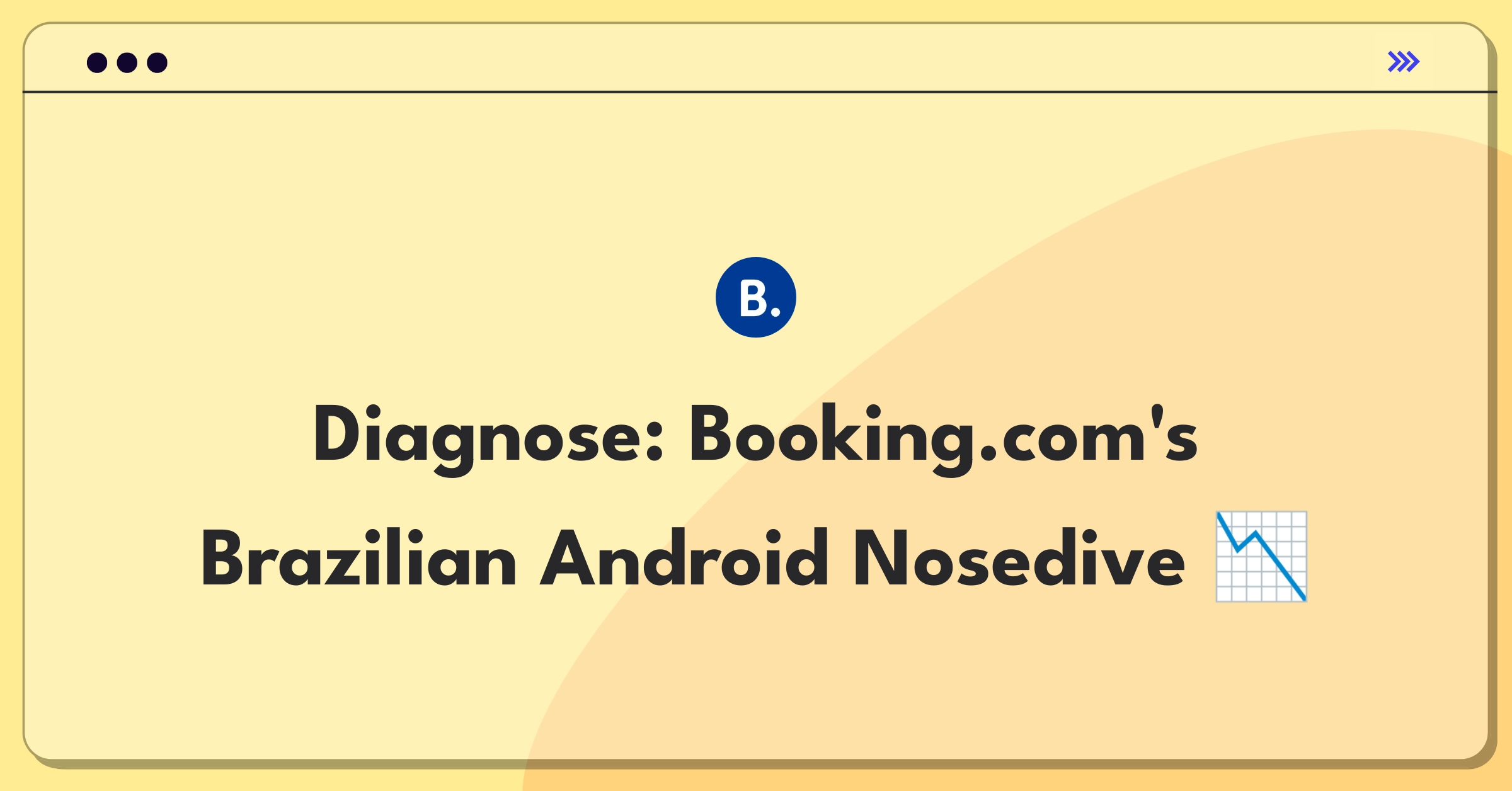 Product Management Root Cause Analysis Question: Investigating sudden drop in Booking.com Android app installations in Brazil