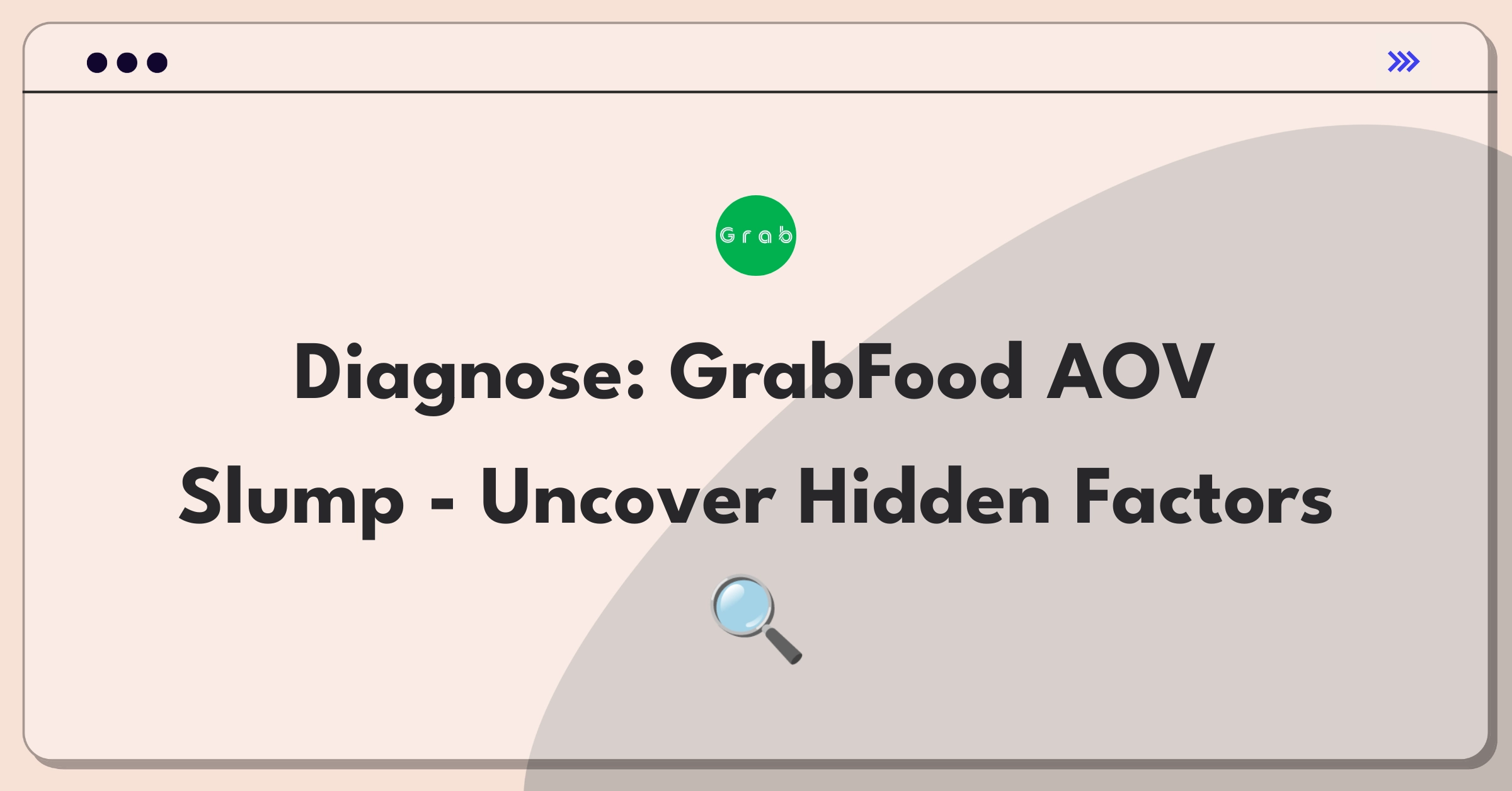 Product Management Root Cause Analysis Question: Investigating reasons for GrabFood's average order value decline