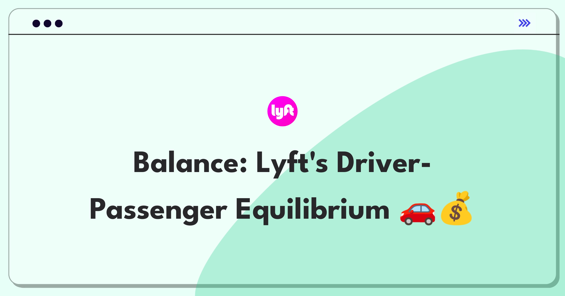 Product Management Tradeoff Question: Balancing Lyft driver earnings and passenger prices in ride-sharing marketplace