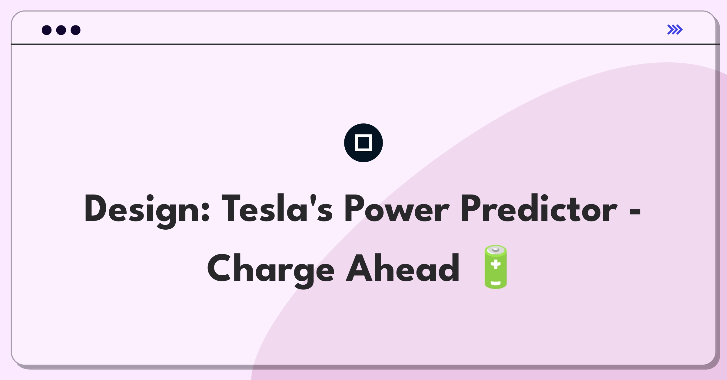 Product Management Technical Question: Tesla electric vehicle dashboard showing power alert feature