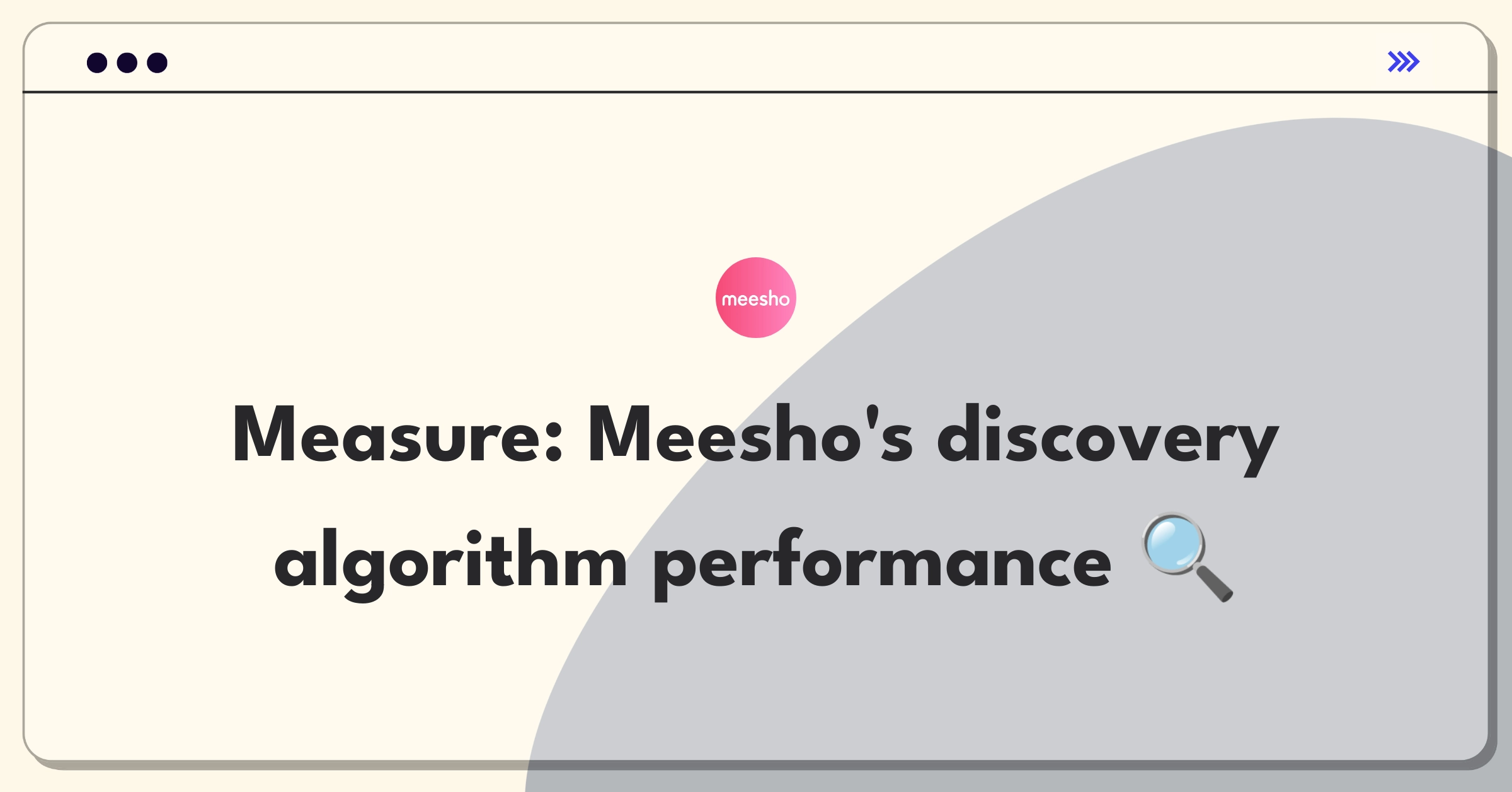 Product Management Analytics Question: Evaluating e-commerce discovery algorithm metrics for Meesho