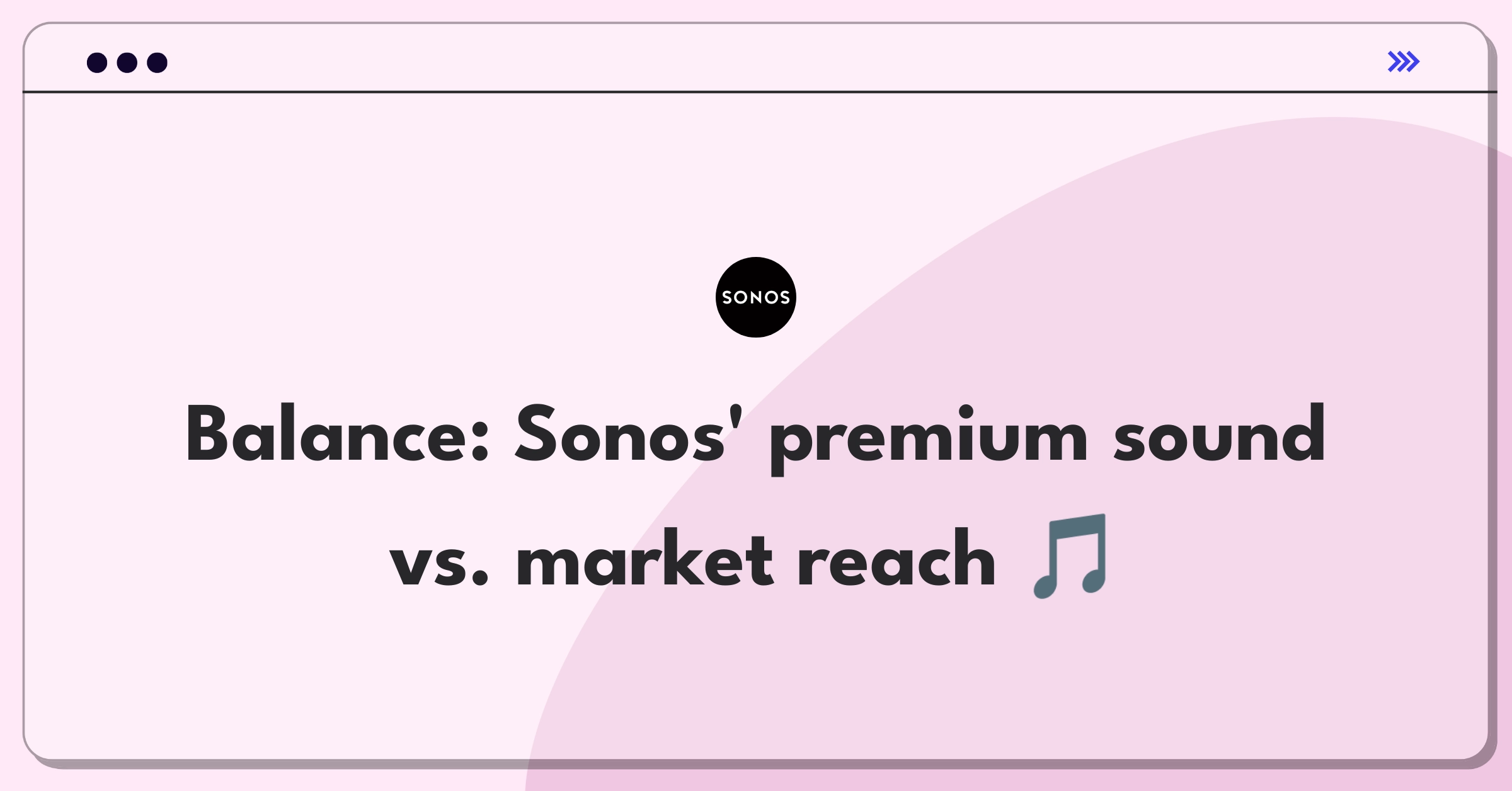 Product Management Trade-off Question: Sonos high-end products versus entry-level market expansion strategy