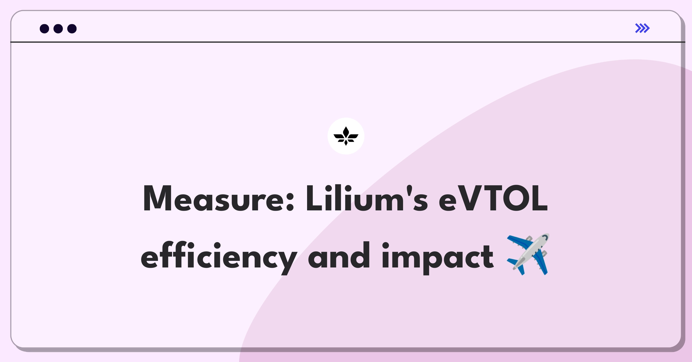 Product Management Analytics Question: Measuring success of Lilium's electric vertical takeoff and landing aircraft