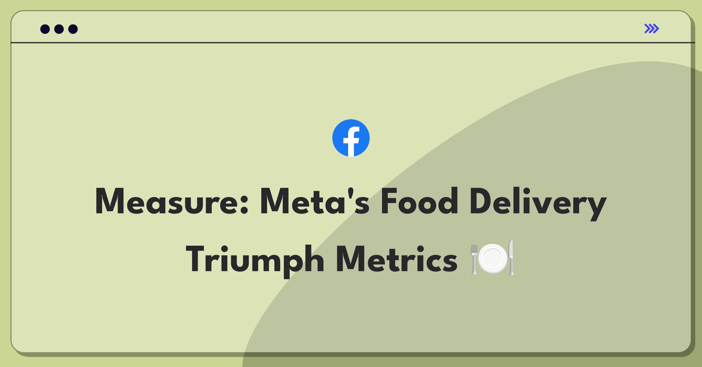 Product Management Metrics Question: Meta food delivery app success goals for executive discussion