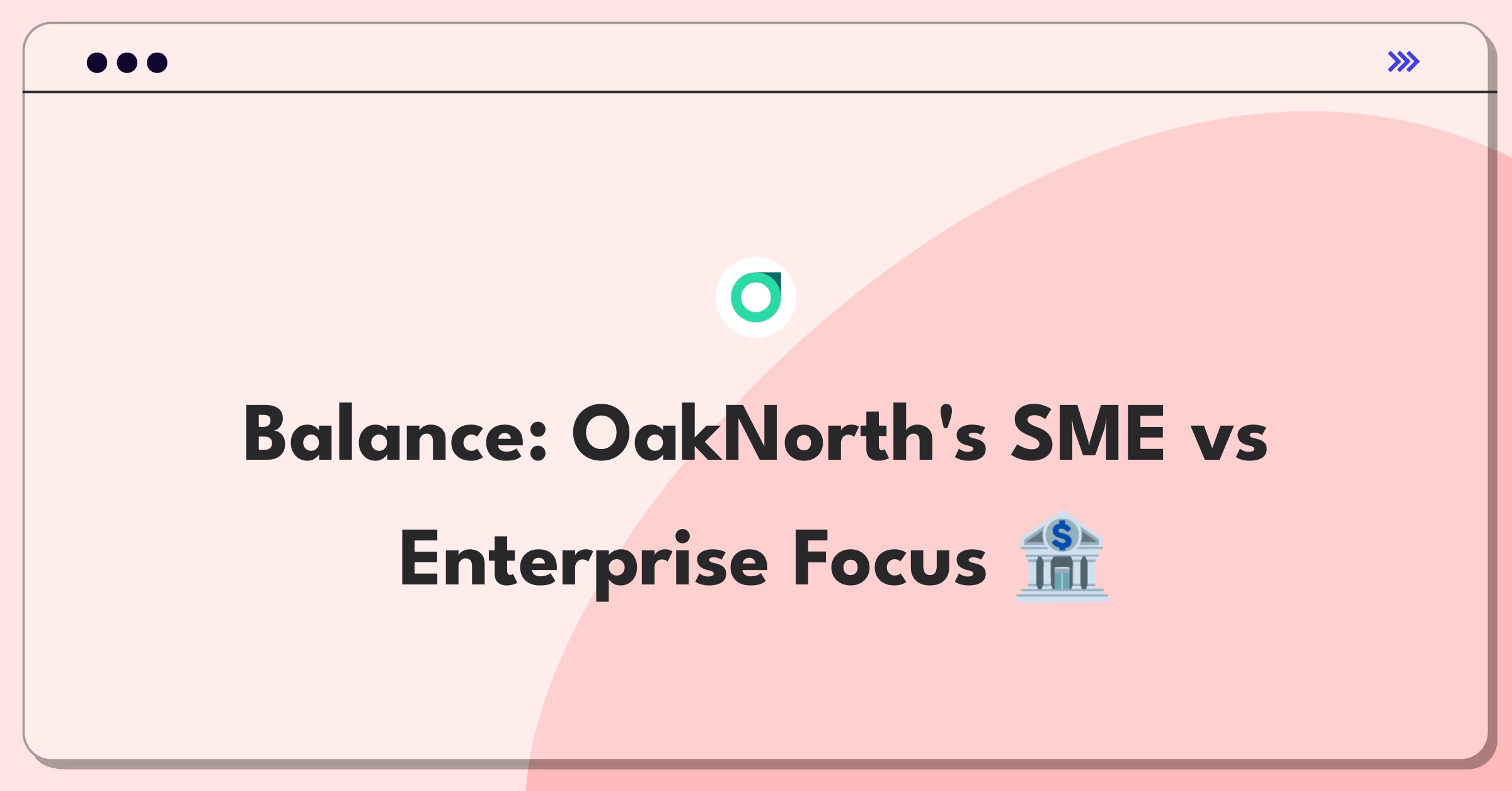 Product Management Trade-off Question: OakNorth balancing SME acquisition with enterprise client retention