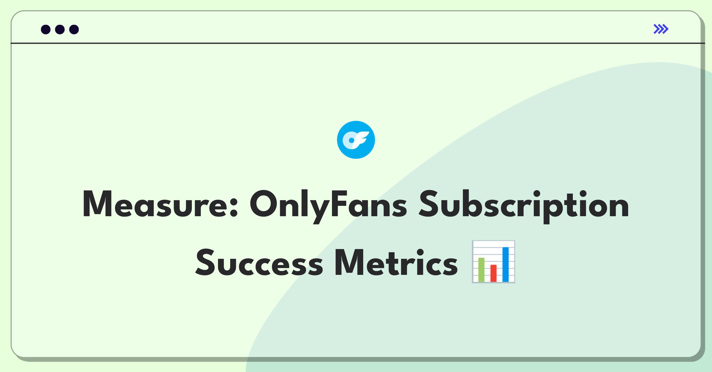 Product Management Metrics Question: Defining success for OnlyFans subscription model using key performance indicators