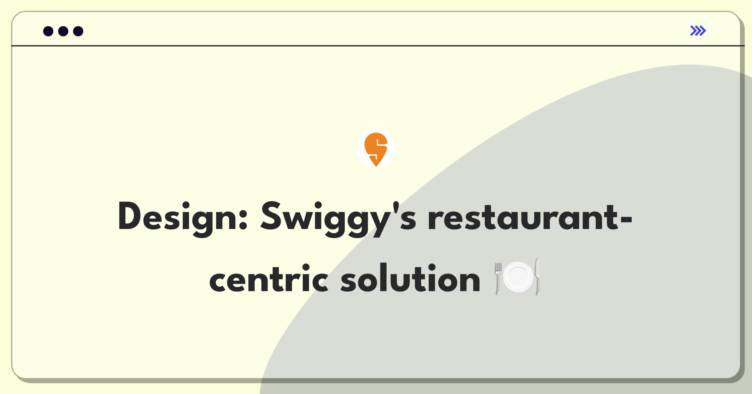 Product Management Design Question: Swiggy restaurant product launch strategy for Indian market