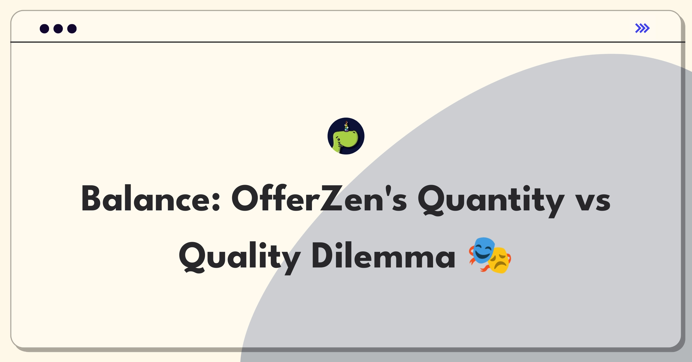 Product Management Trade-off Question: OfferZen job listings quantity versus matching algorithm quality