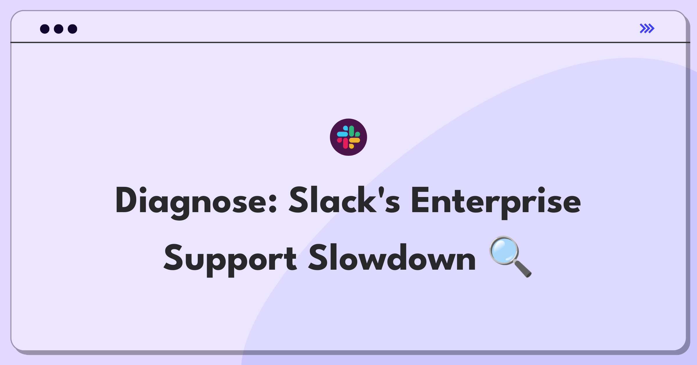 Product Management Root Cause Analysis Question: Investigating Slack's enterprise support ticket resolution time increase