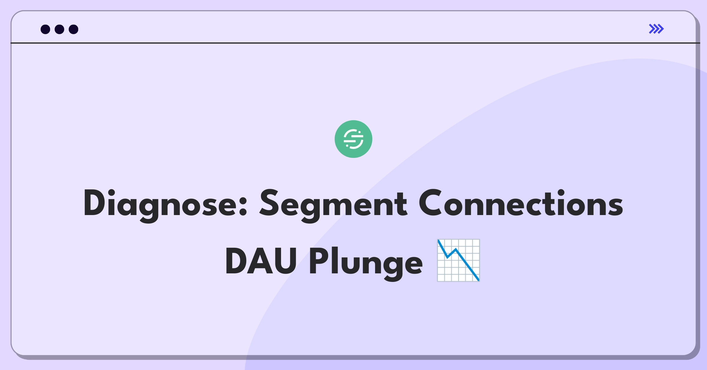 Product Management Root Cause Analysis Question: Investigating sudden drop in Segment's Connections feature daily active users