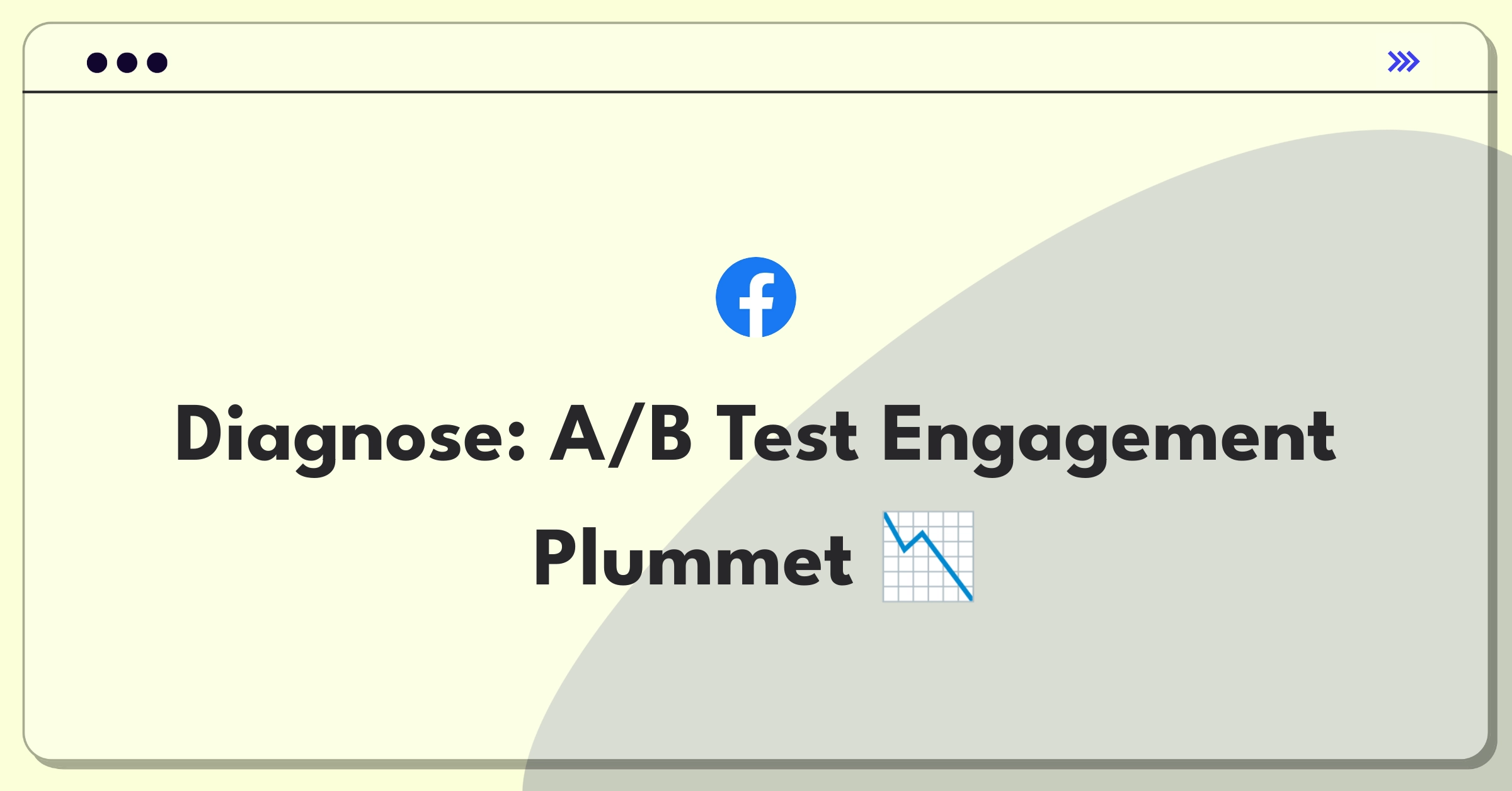 Product Management Root Cause Analysis Question: Investigating unexpected A/B test results showing decreased user engagement