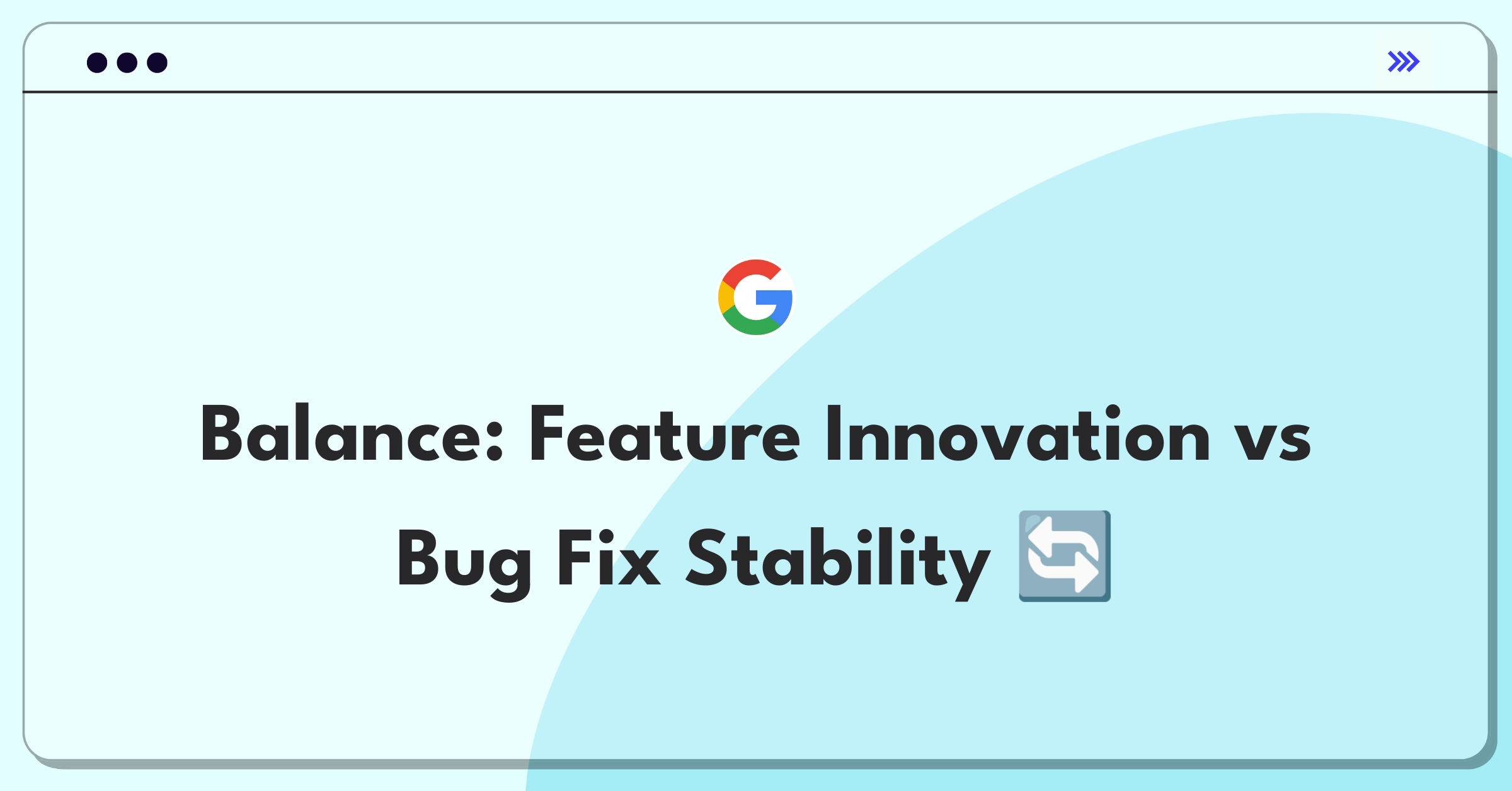 Product Management Trade-off Question: Whiteboard showing feature and bug fix pros and cons