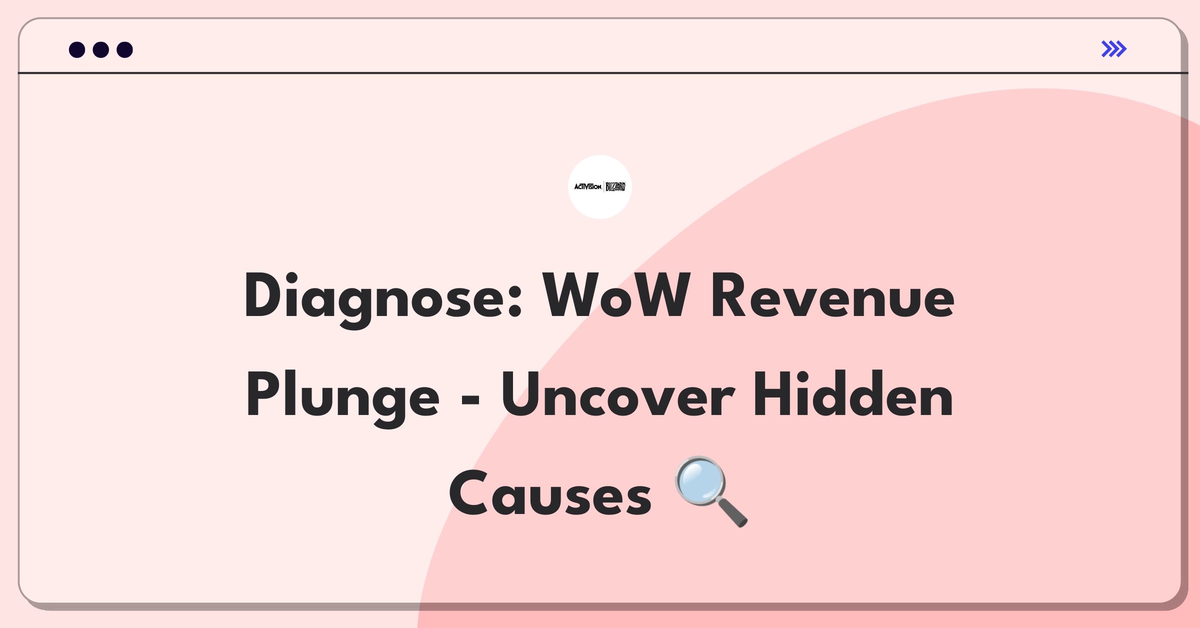 Product Management Root Cause Analysis Question: Investigating sudden revenue decline in World of Warcraft