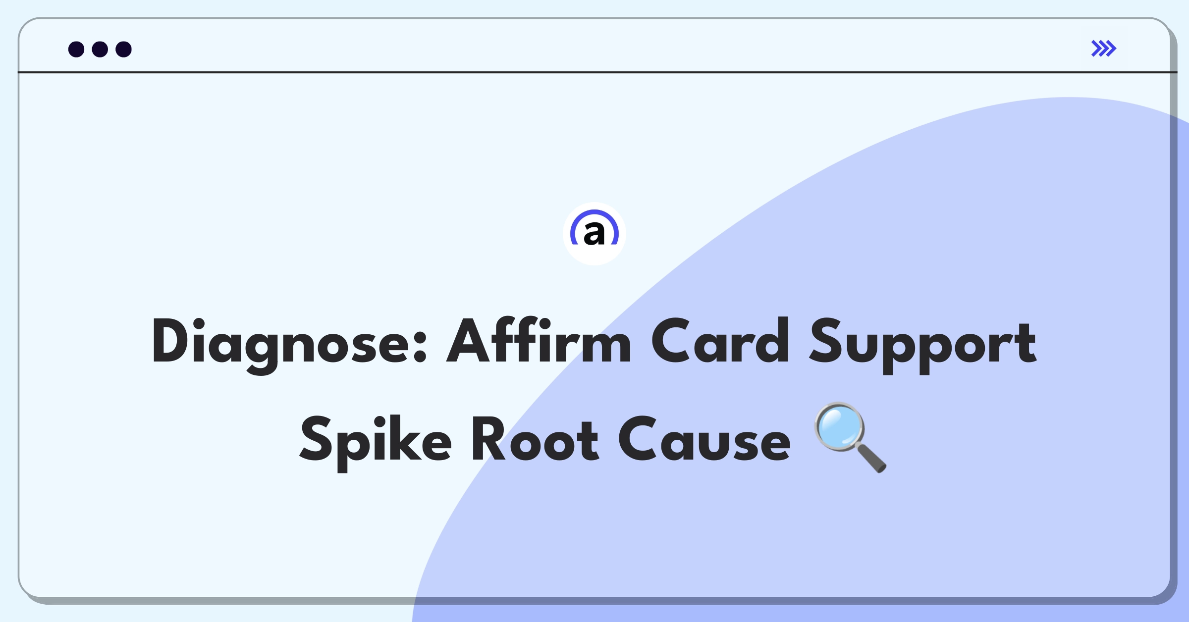 Product Management Root Cause Analysis Question: Investigating sudden increase in Affirm Card customer support tickets