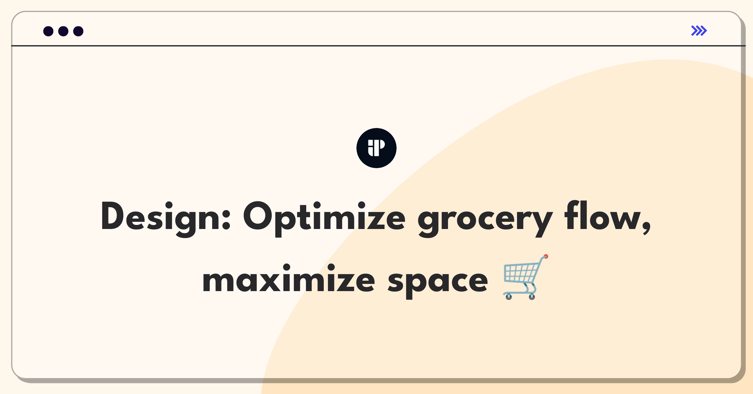 Product Management Design Question: Crowded grocery store aisles with shoppers navigating tight spaces