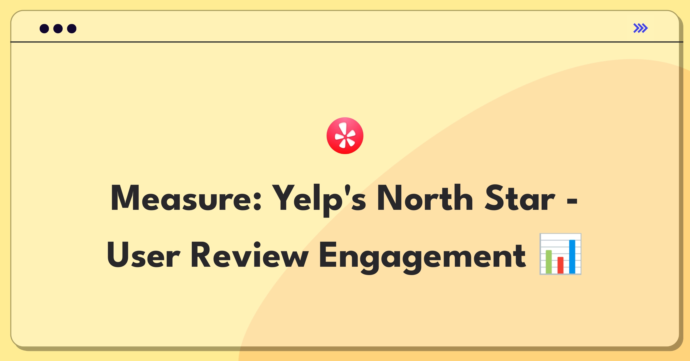 Product Management Success Metrics Question: Determining Yelp's north star metric for user engagement and platform growth