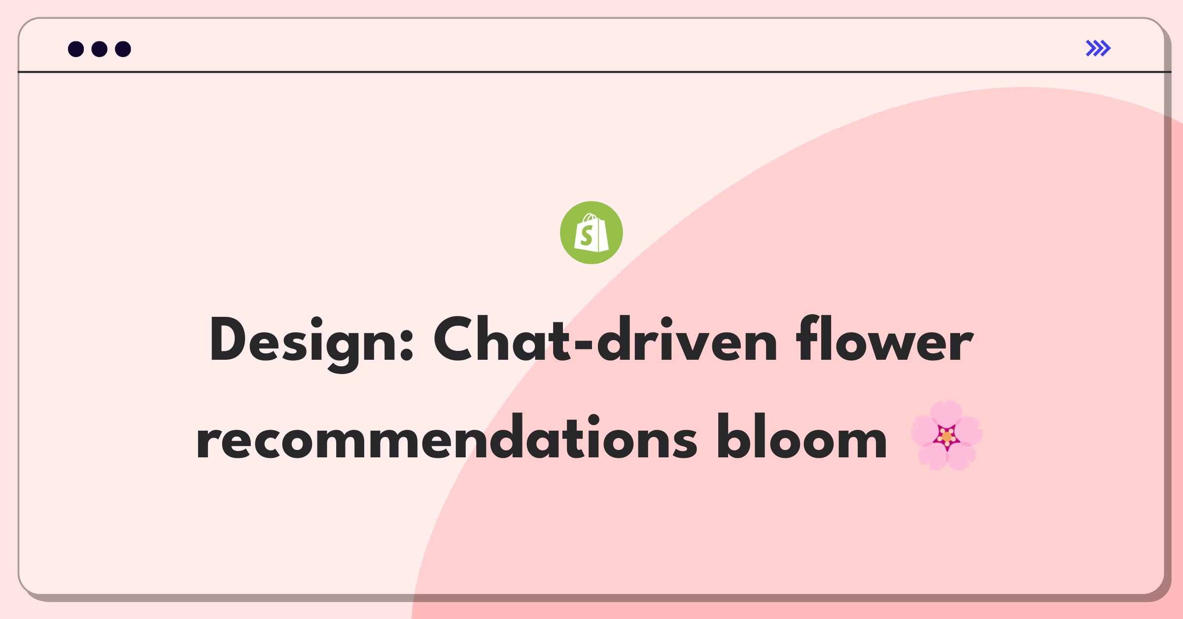 Product Management Design Question: Chat interface with flower recommendations for e-commerce platform