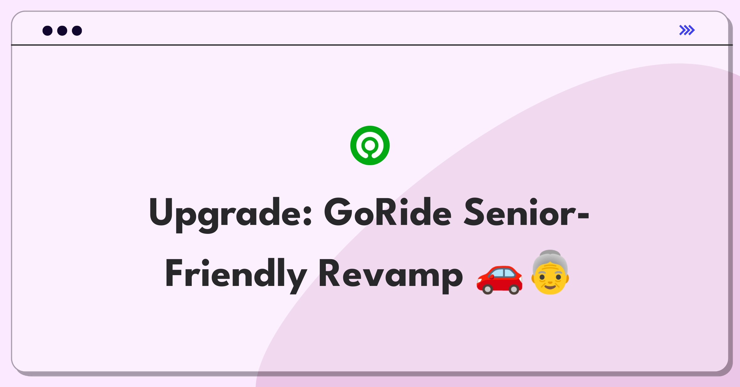 Product Management Improvement Question: Enhancing ride-sharing experience for elderly users