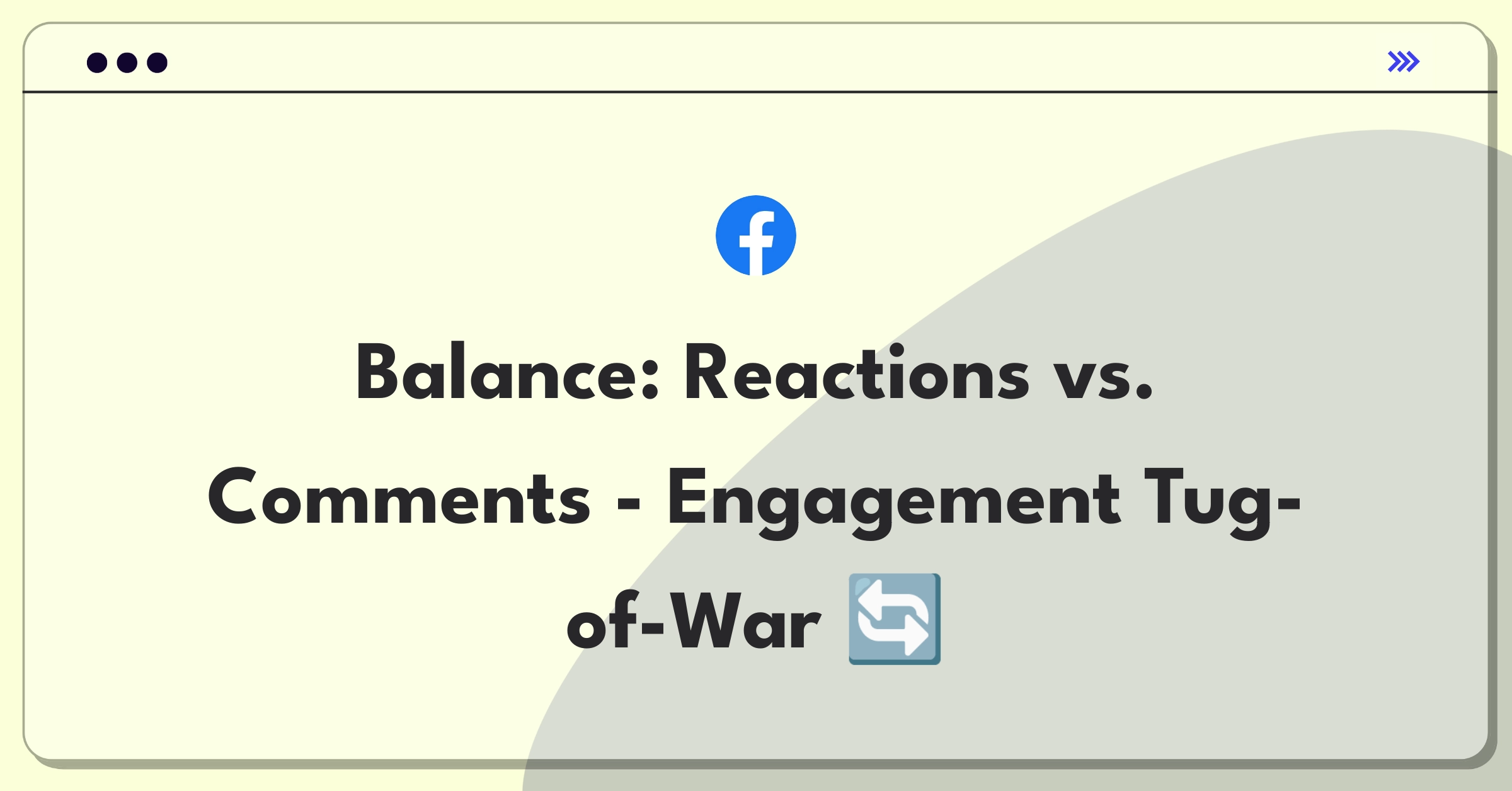 Product Management Trade-off Question: Weighing the impact of shipping Reactions feature on user engagement metrics