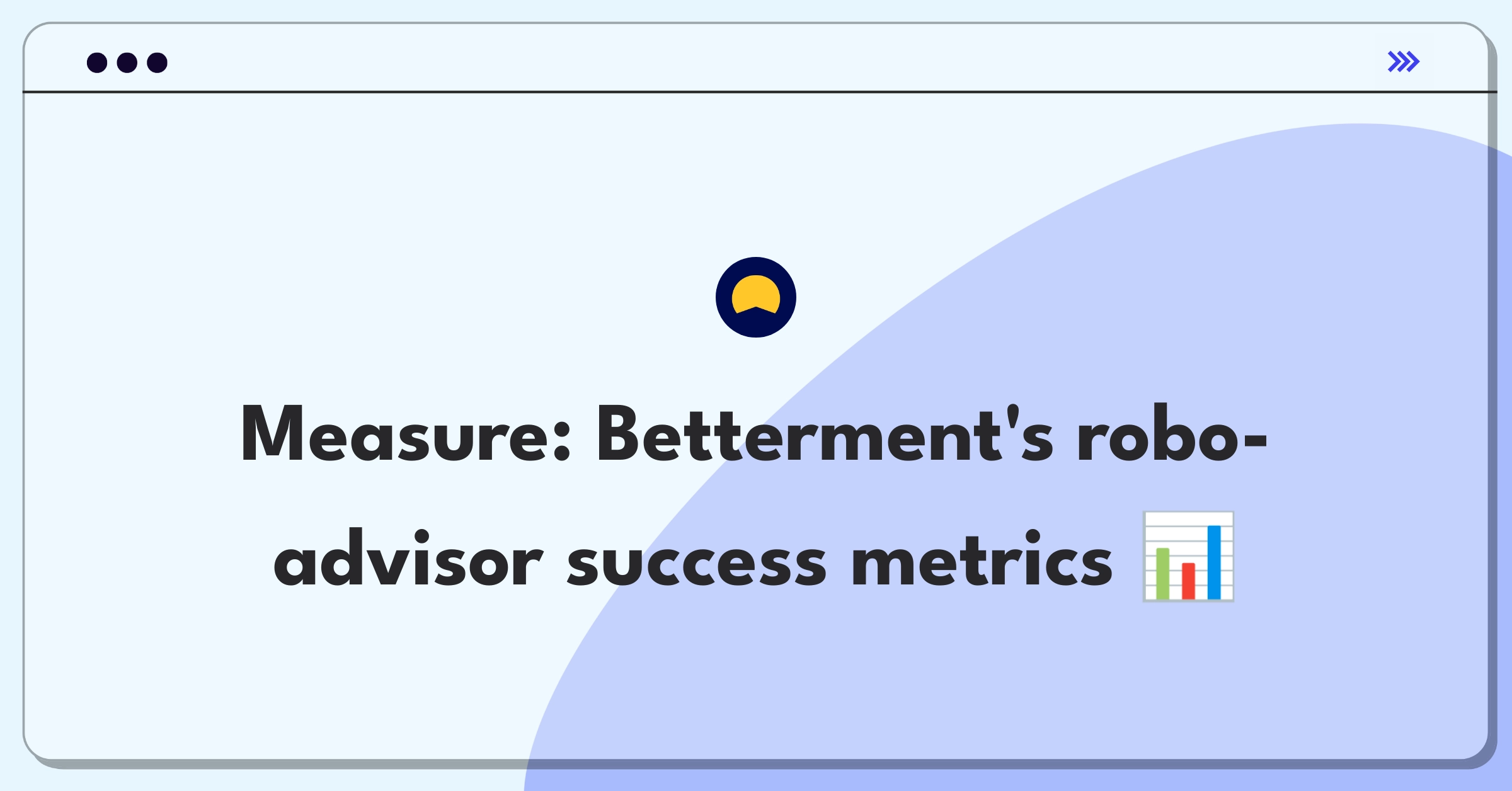 Product Management Metrics Question: Measuring success of Betterment's core robo-advisor feature