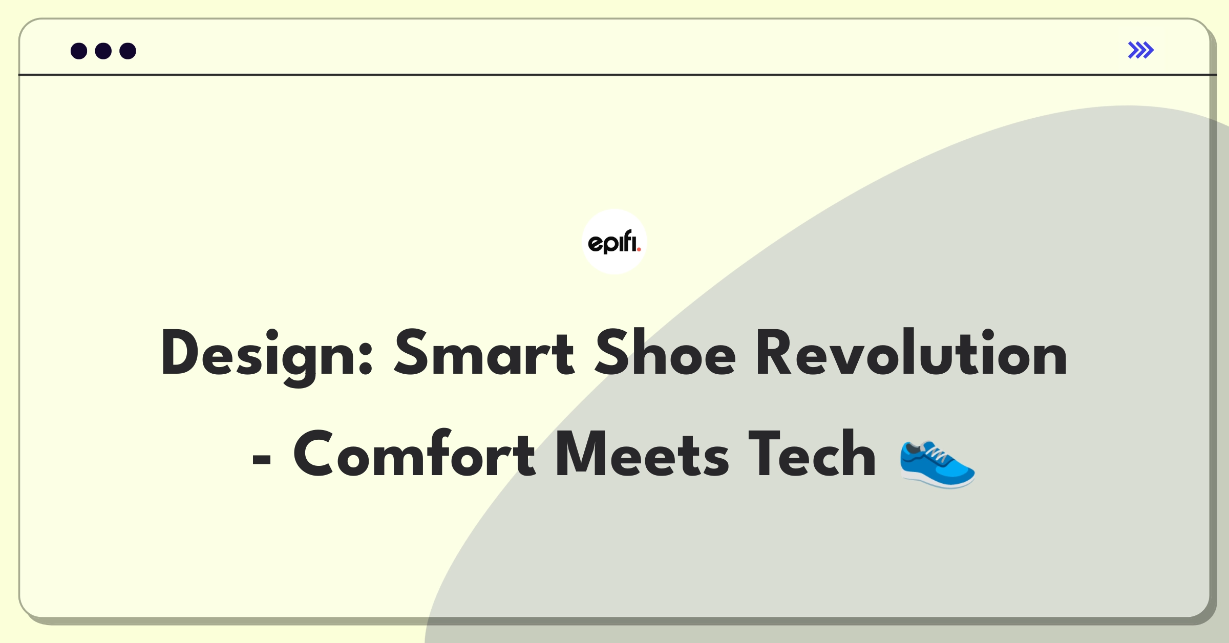 Product Management Design Question: Futuristic shoe concept blending comfort, style, and advanced technology