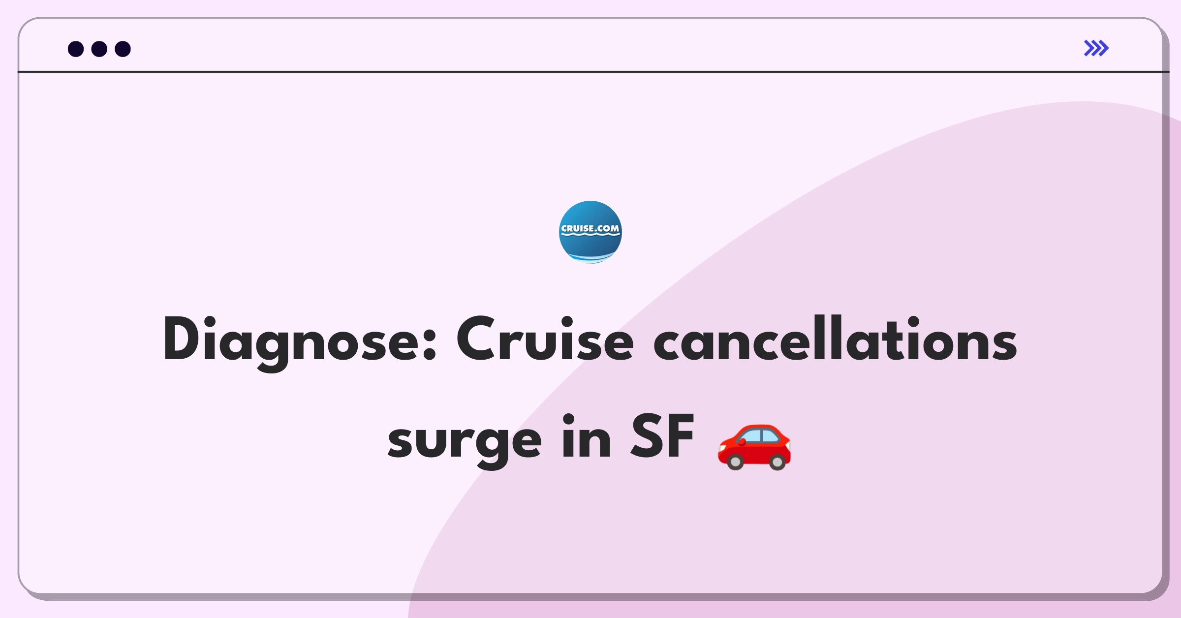 Product Management Root Cause Analysis Question: Investigating sudden increase in Cruise ride cancellations in downtown San Francisco