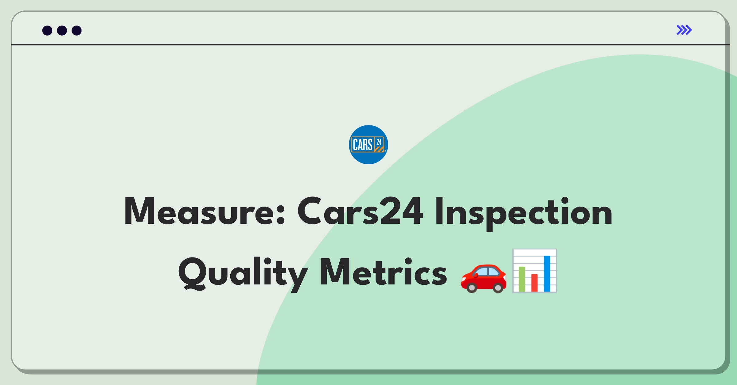 Product Management Success Metrics Question: Evaluating car inspection service performance for an online marketplace