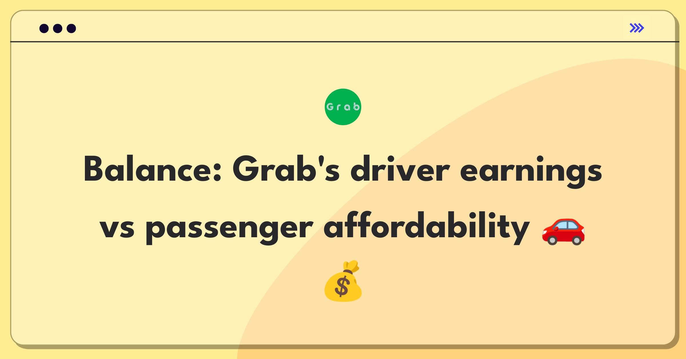 Product Management Trade-Off Question: Balancing driver earnings and passenger fares in ride-hailing platforms