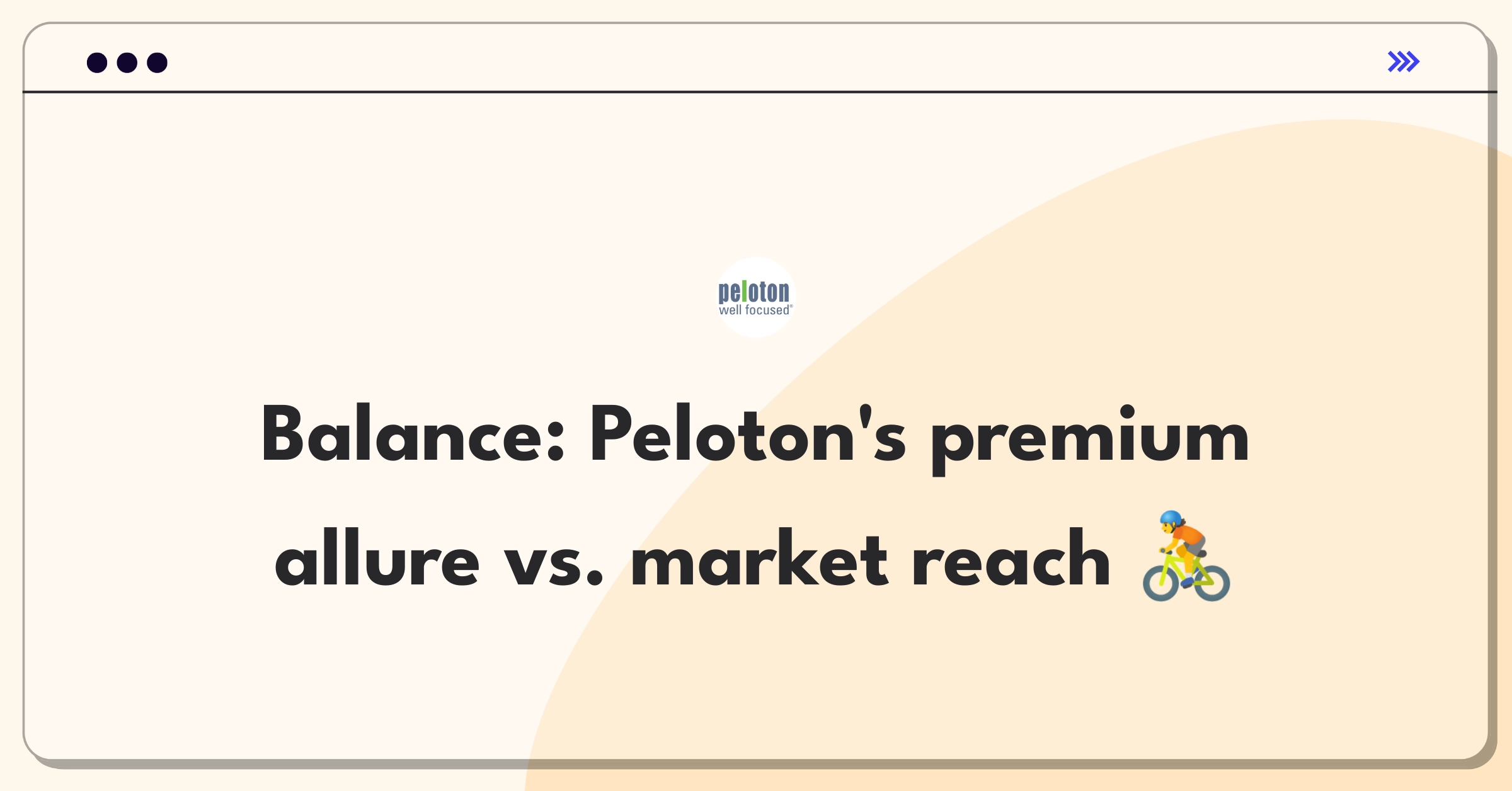 Product Management Trade-off Question: Peloton's high-end focus versus affordable expansion strategy