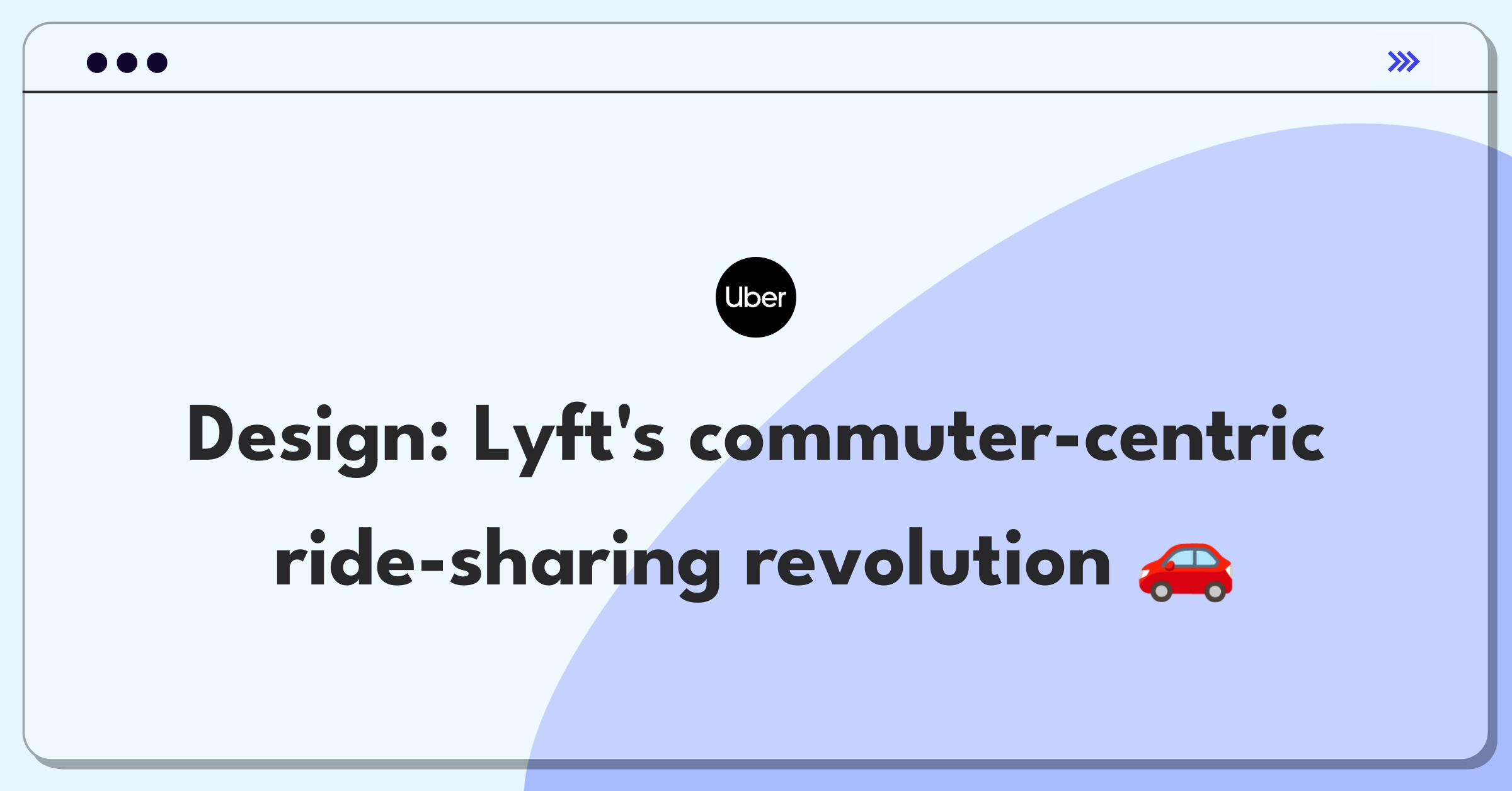 Product Management Design Question: Lyft commuter solution concept with carpooling and scheduling features