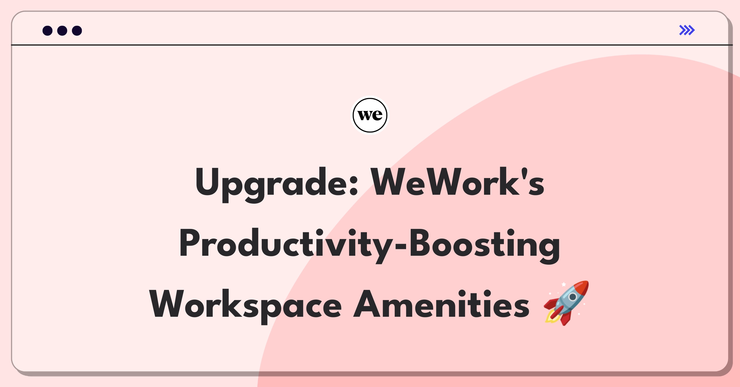 Product Management Improvement Question: Innovative amenities to enhance productivity in WeWork shared workspaces